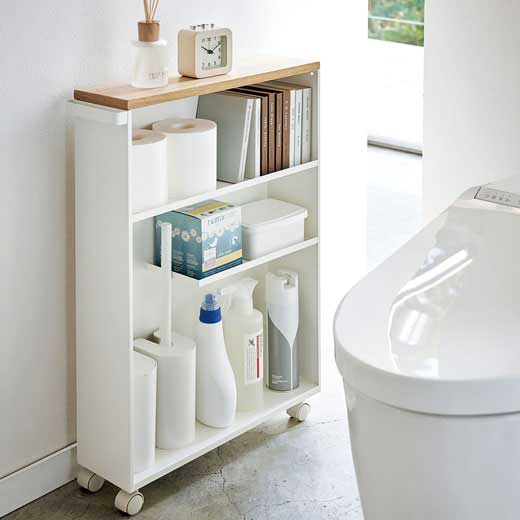 サニタリー収納 タワー ハンドル付きスリムトイレラック<tower 山崎実業> インテリア ノアン|イエリオ インテリア家具・雑貨