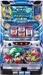 Z　送料完全無料（沖縄離島除く）家まで配達！ 忍魂　～ 　暁ノ章　 ～ 【Ａ２】　メダル不要機付セット（メダル不要装置・ドアキー・設定キー・音量調節・家庭用電源・簡易説明書）  パチスロ　実機 スロット台本体【中古】 大都【当店オススメ】