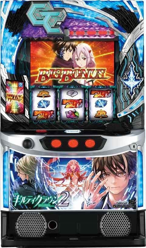 新登場！選べるユニットセット！スマスロ ギルティクラウン2・音量調整 ドアキー 設定キー 家庭用電源 簡易説明書）アクロス　パチスロ実機 ｜ スロット台本体【中古】画像