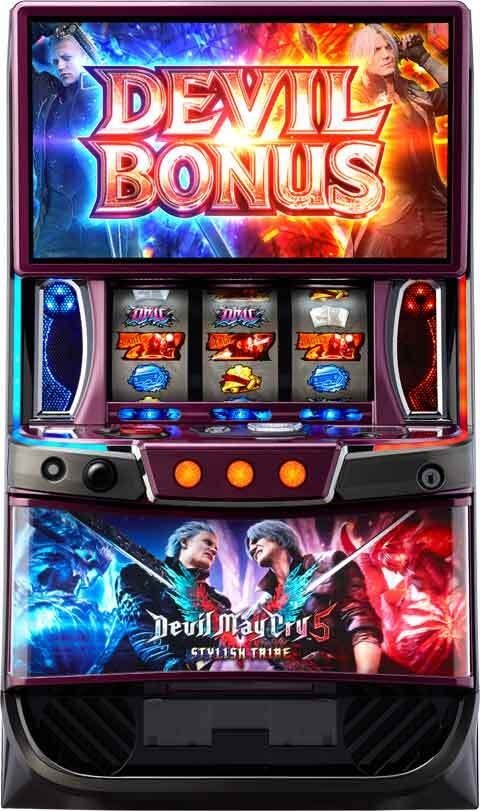 選べるユニットセット！スマスロ デビル メイ クライ5 スタイリッシュトライブユニバーサル系（アデリオン）パチスロ実機 ｜ スロット台本体【中古】 【当店おすすめ】　Lデビルメイクライ5ST XA画像