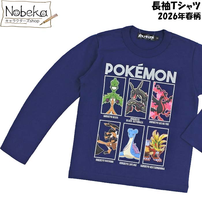 楽天市場】ポケモン 長袖Tシャツ【六英雄:PKM554-68391:ネイビー