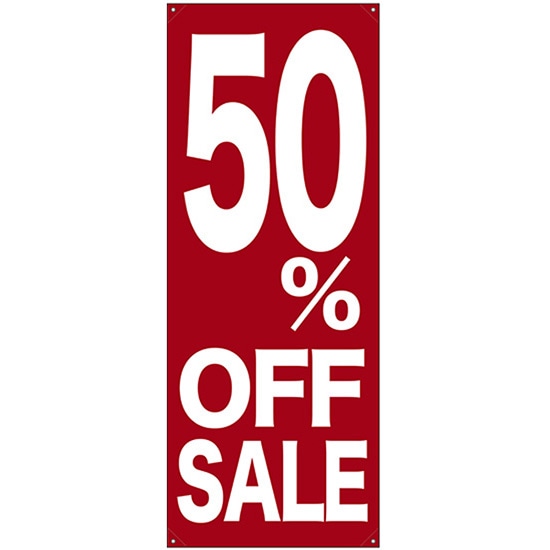 バナー（トロマット） 50% OFF SALE No.69681（受注生産品・キャンセル不可）