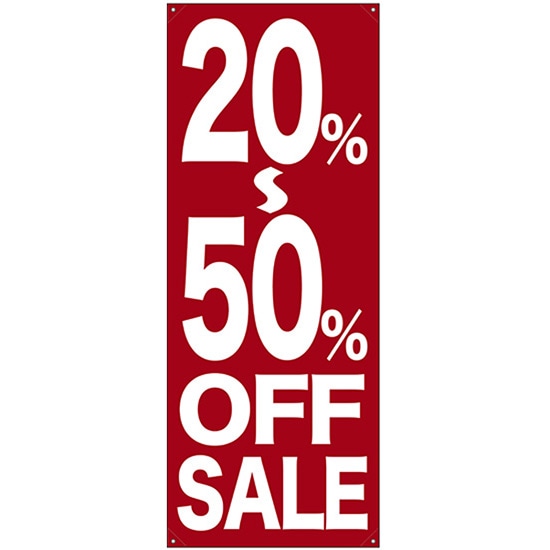 バナー（トロマット） 20～50% OFF SALE No.69683（受注生産品・キャンセル不可） 4,357円