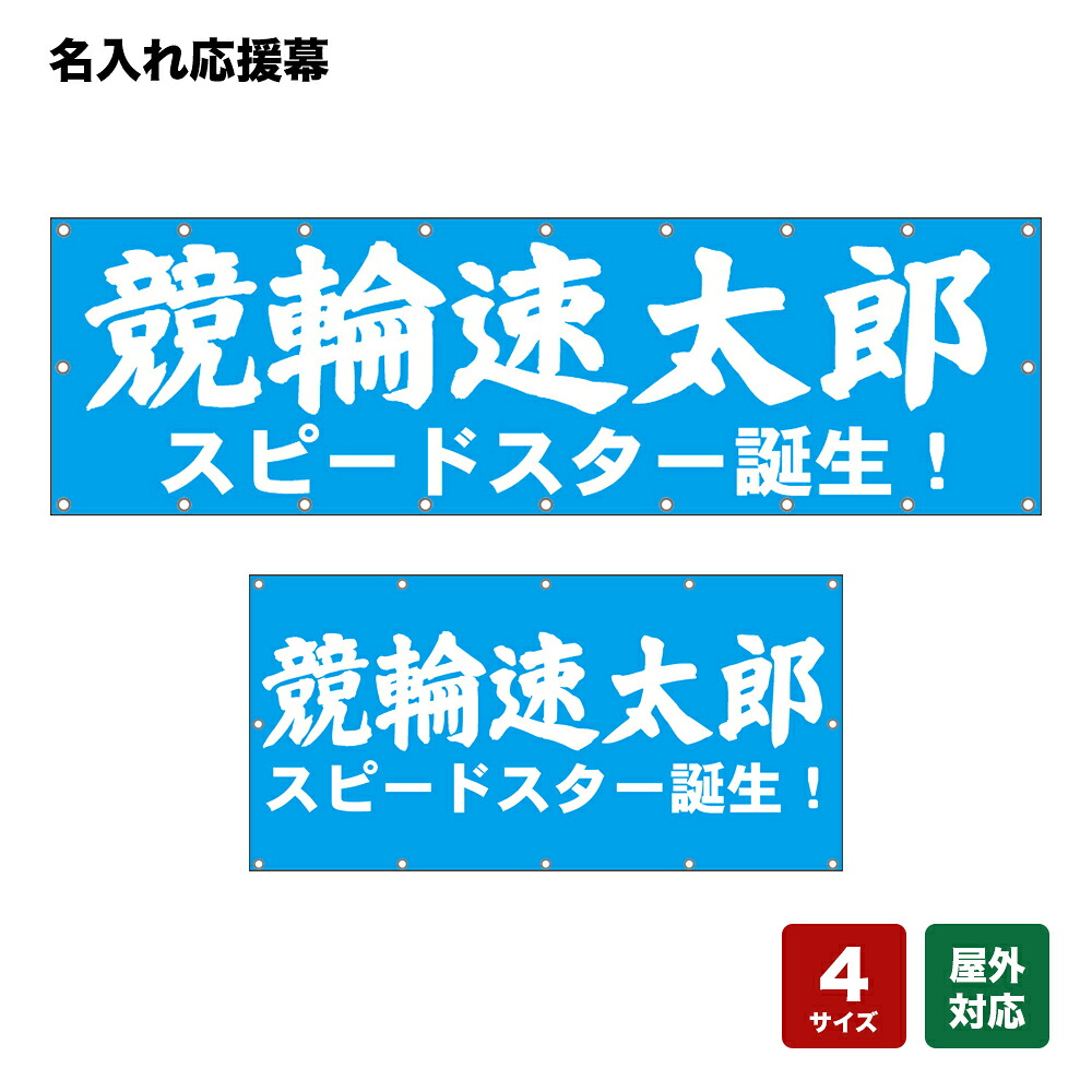 名入れ応援幕 スピードスター誕生！ （水色） 個人名前・学校名・部活名・チーム名 【4サイズから選べます】 9,997円