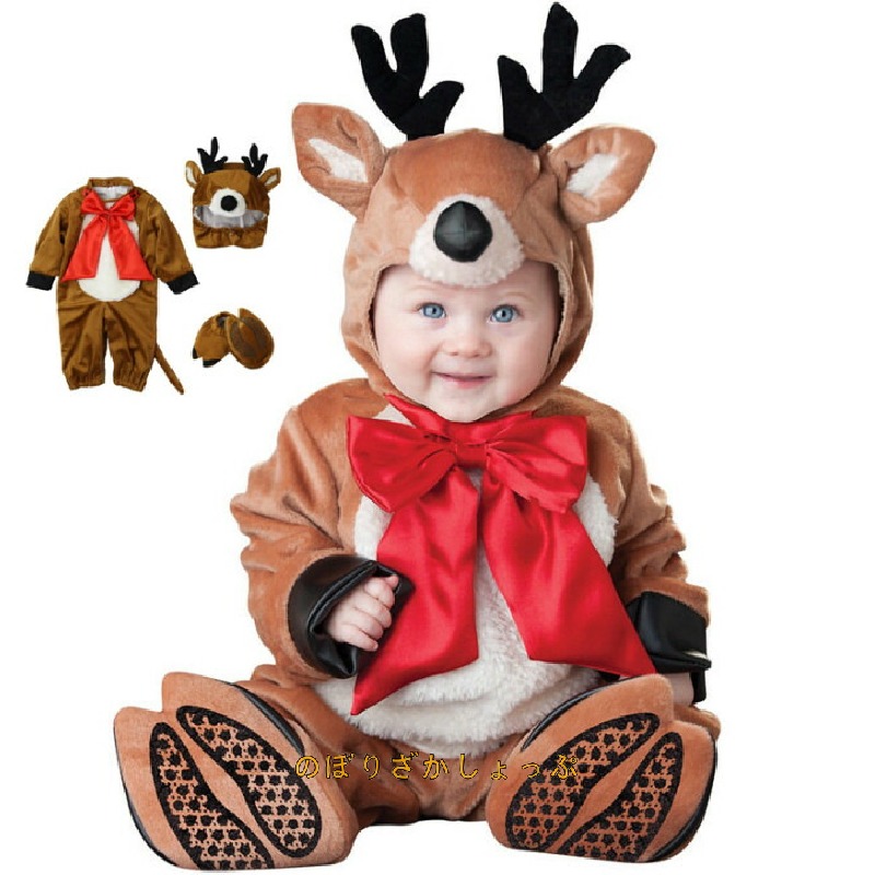 子供用ロールプレイコスチューム、クリスマス、超かわいい、フード付きロンパース、全身コスチューム、チューム、赤ちゃん、幼児、ロールプレイコスチューム、ハロウィンコスチューム、子供、男の子、女の子、ユニセックス、写真コスチューム、寝ポーズの芸術的な服
