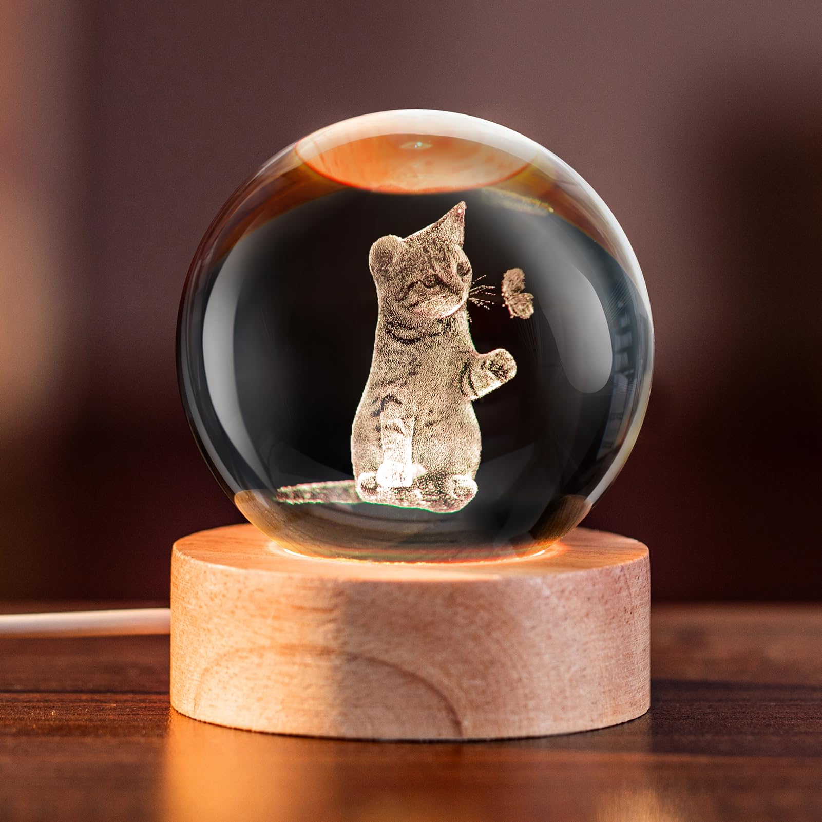 猫のオルゴール ギフト 誕生日 プレゼント アンティーク インテリア 楽天市場】IFOLAINA 3D ネコ クリスタル ボール 誕生日