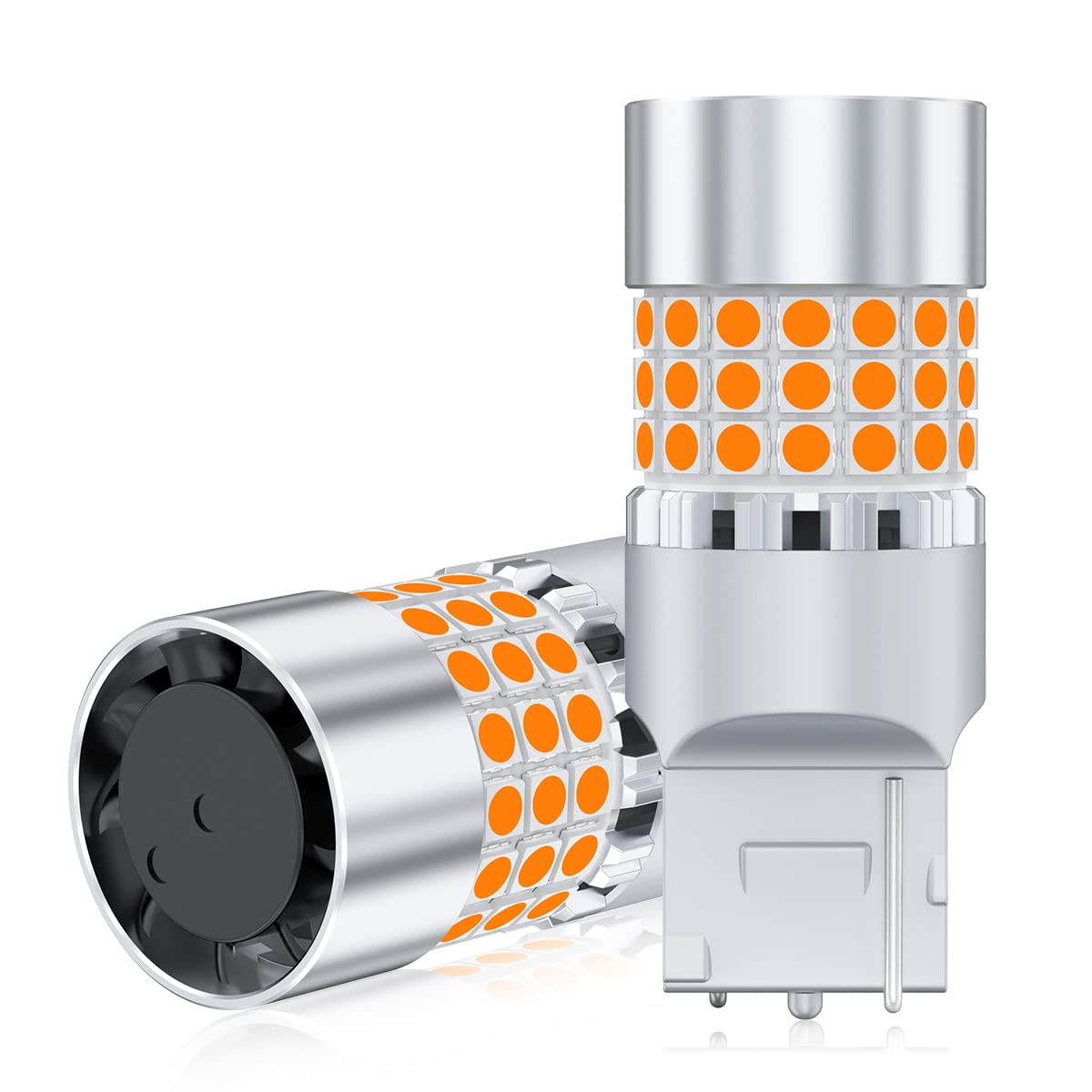 T20ピンチ部違い LED ウインカーバルブ ハイフラシングル アンバー 45ット）