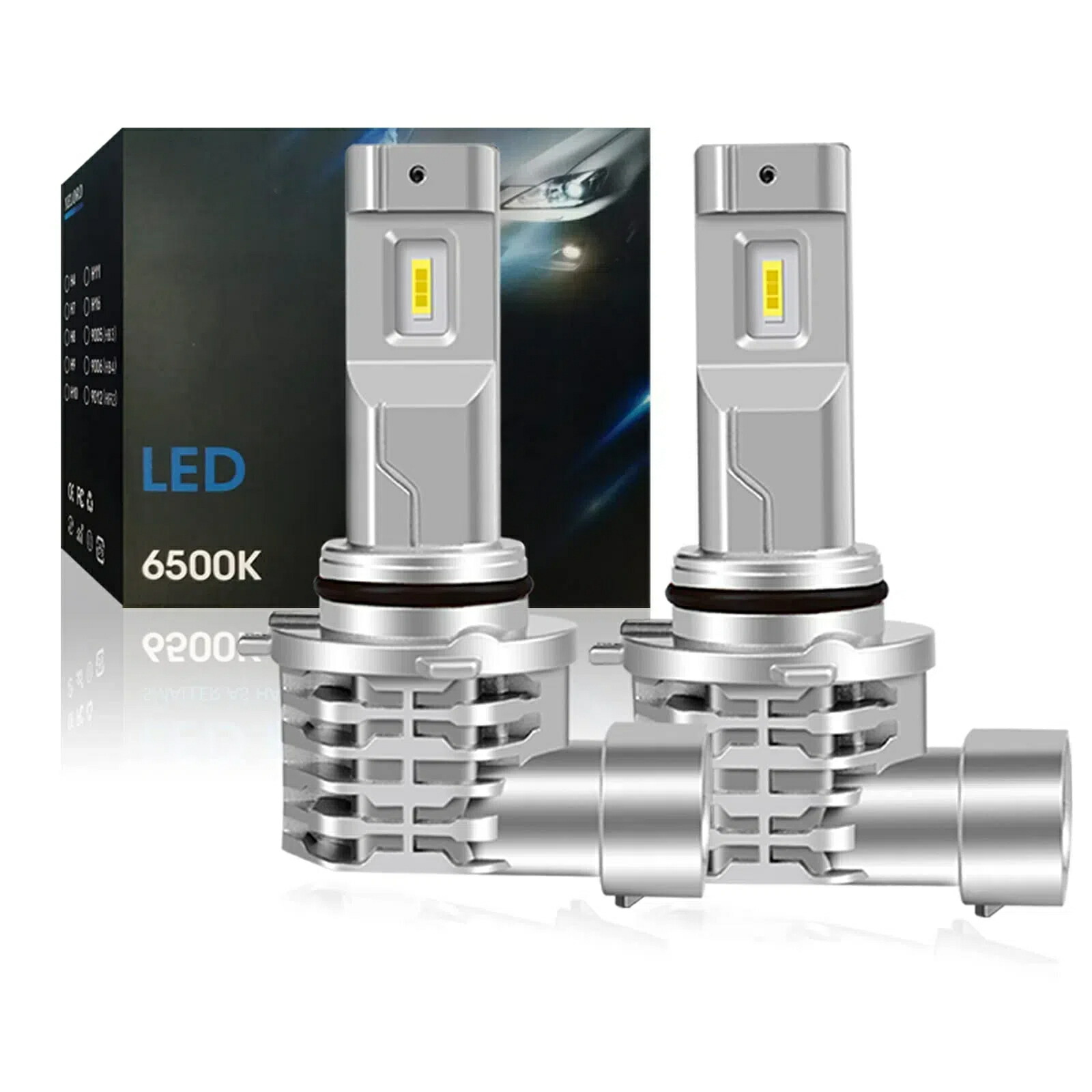 バイク用LEDヘッドライト Lo切替 一体型 ledバルブ チップ搭載 6500K ホワイト 車検対応 DC9-32V ファンレス 1個入