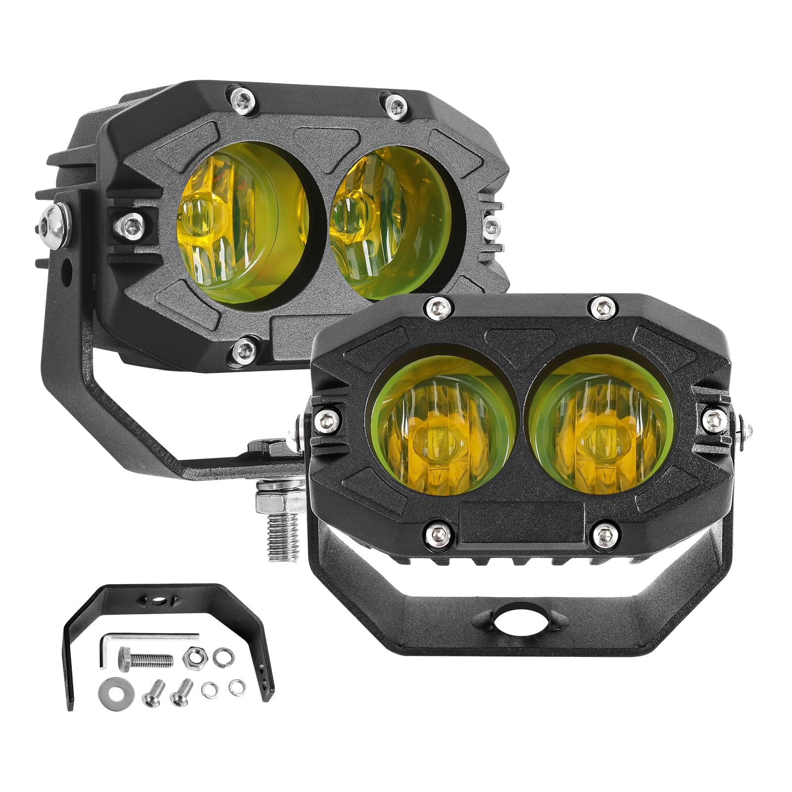 LED作業灯 12V 60W 6500K 16000LM 12V/24V 汎用爆光LED作業灯 車用 LEDフォグランプ IP68防水LED作業灯 ワークライト バイク LED補助灯 トラック/自動車/バイク汎用 農業機械 2個