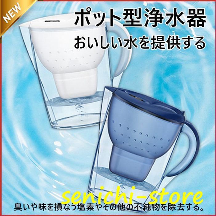 ピッチャー　浄水器　元気の水⭐︎新品未使用⭐︎ ミカ　2L 青　MICA 箱付き f-genkinomizu.jpg