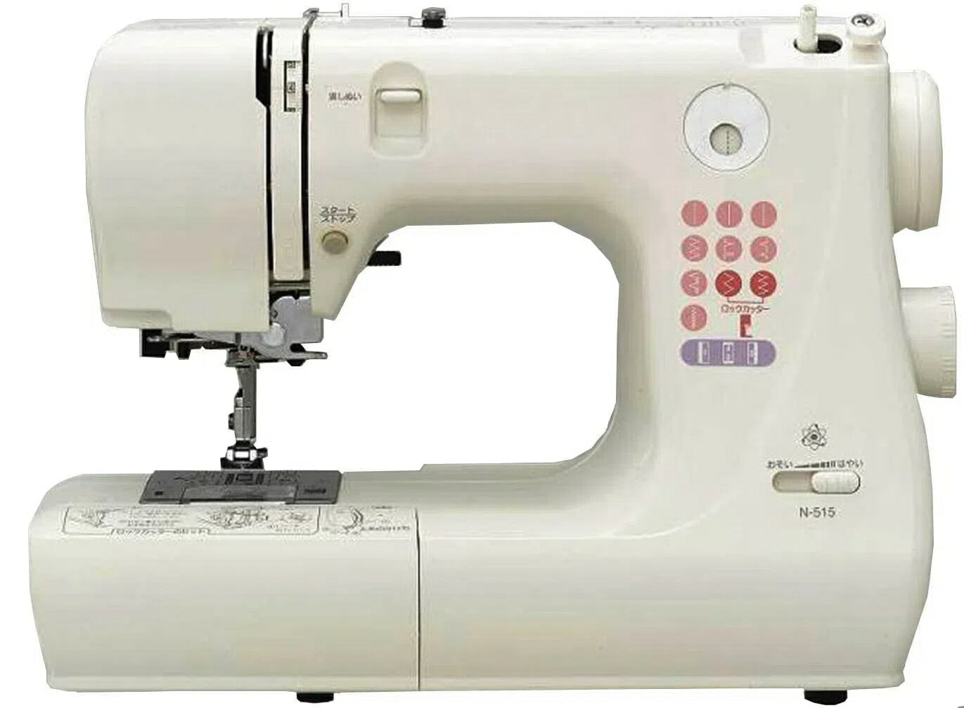 ジャノメ　コンパクト電動ミシン本体　N-365　ロックカッター内蔵 楽天市場】ジャノメコンパクトミシン 縫い切るN365型 ミシン