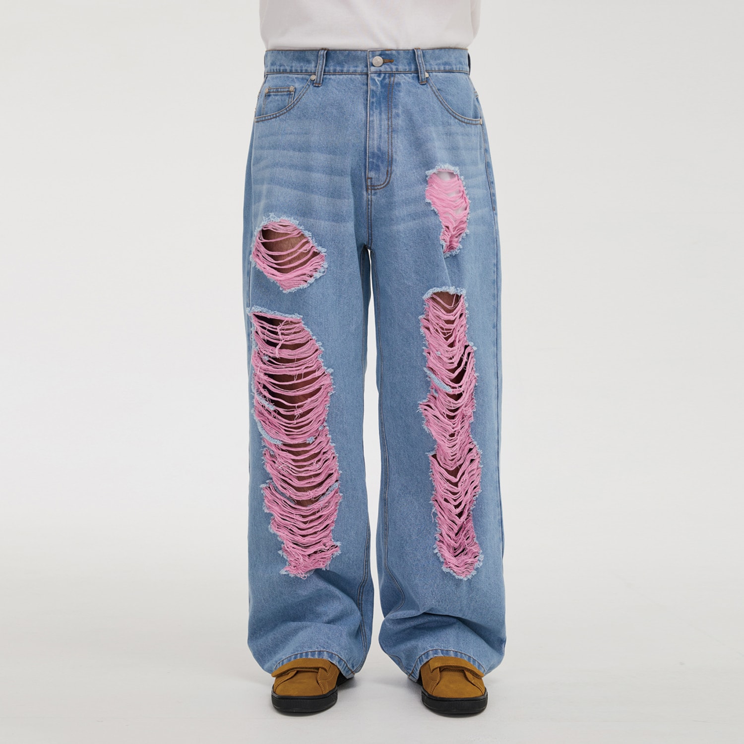パンツ Birth Of  Child Diamond Denim BIRTH OF ROYAL CHILD 3D PRINTING WASHED FULL DIAMOND DENIM