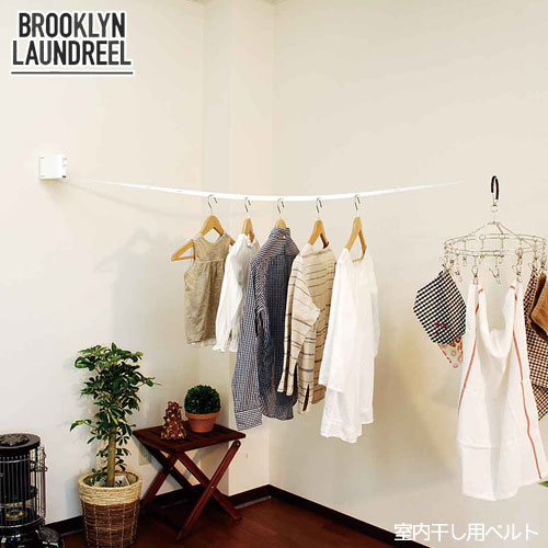 激安単価で 部屋干しをおしゃれに ブルックリンランドリール Blr01 室内干し 物干し用ベルト 耐荷重15kg 防カビ 防菌仕様 180度回転式 専用フックは2個付属 雨 梅雨 花粉 黄砂 Pm2 5 対策 高層マンション 深夜 洗濯 寒冷地 Www Etechnologycr Com