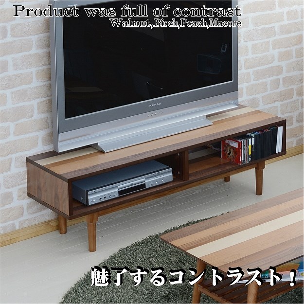 楽天市場 ４種の天然木 テレビ台 テレビボード ローボード 1 木製 かわいい おしゃれ 脚付き シンプル 収納 ｎｏｃｏｎｏｃｏ キッチン