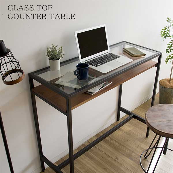 日はp5倍 ガラス天板 カウンターテーブル 高さ90 収納 棚付き バーカウンターテーブル ガラス 幅100 おしゃれ アイアン 奥行40 ハイ テーブル 2人 自宅 ガラストップ ヴィンテージ 安い Beyondthereturngh Com