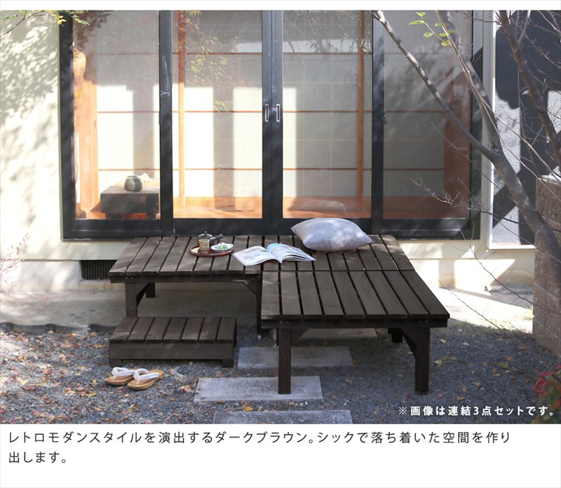 おしゃれな縁側セット 天然木 木製ベンチ 174 ステップ 縁側 174 置き型 ミニウッドデッキ 置き型 縁側 踏み台付き 4点セット 縁側セット ウッドデッキ風 天然木 4点セット ステップ 送料無料 プランターボックス付き 置くだけ ウッドデッキ ウッドデッキ