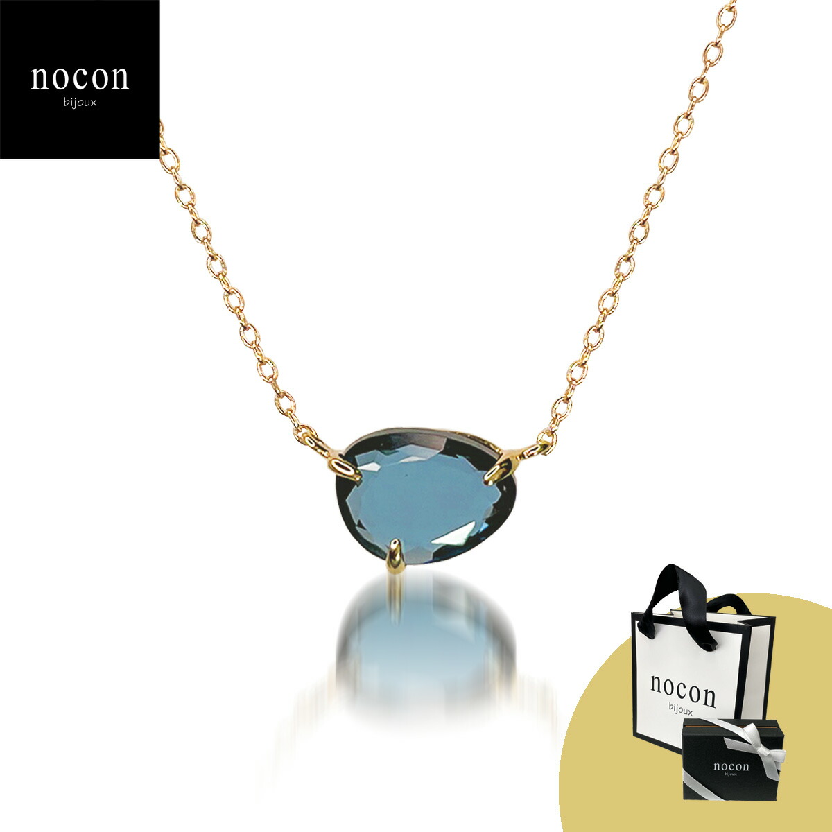 K10 天然石ネックレス 10K 10金 K10YG necklace ペンダント ジュエリー アクセサリー ゴールド パワーストーン 色石 石 ロンドンブルートパーズ トパーズ 一粒 カジュアル おしゃれ 上品 華奢 卵型 普段使い お祝い 人気 記念