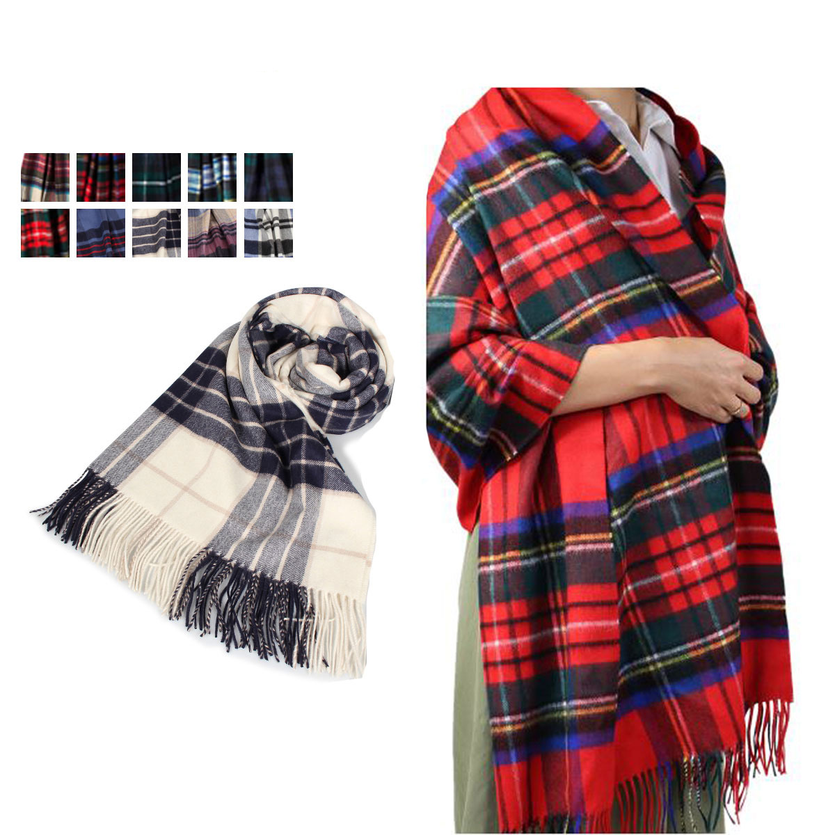 楽天市場 最大1000円offクーポン Johnstons Cashmere Tartan Stoles ジョンストンズ マフラー カシミア 大判 チェック レディース メンズ Wa Allsports