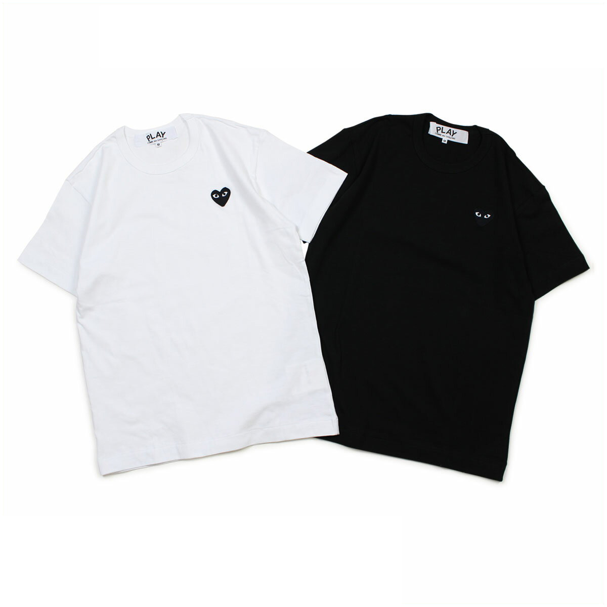 Comme des garcons white t shirt with black heart Clearance