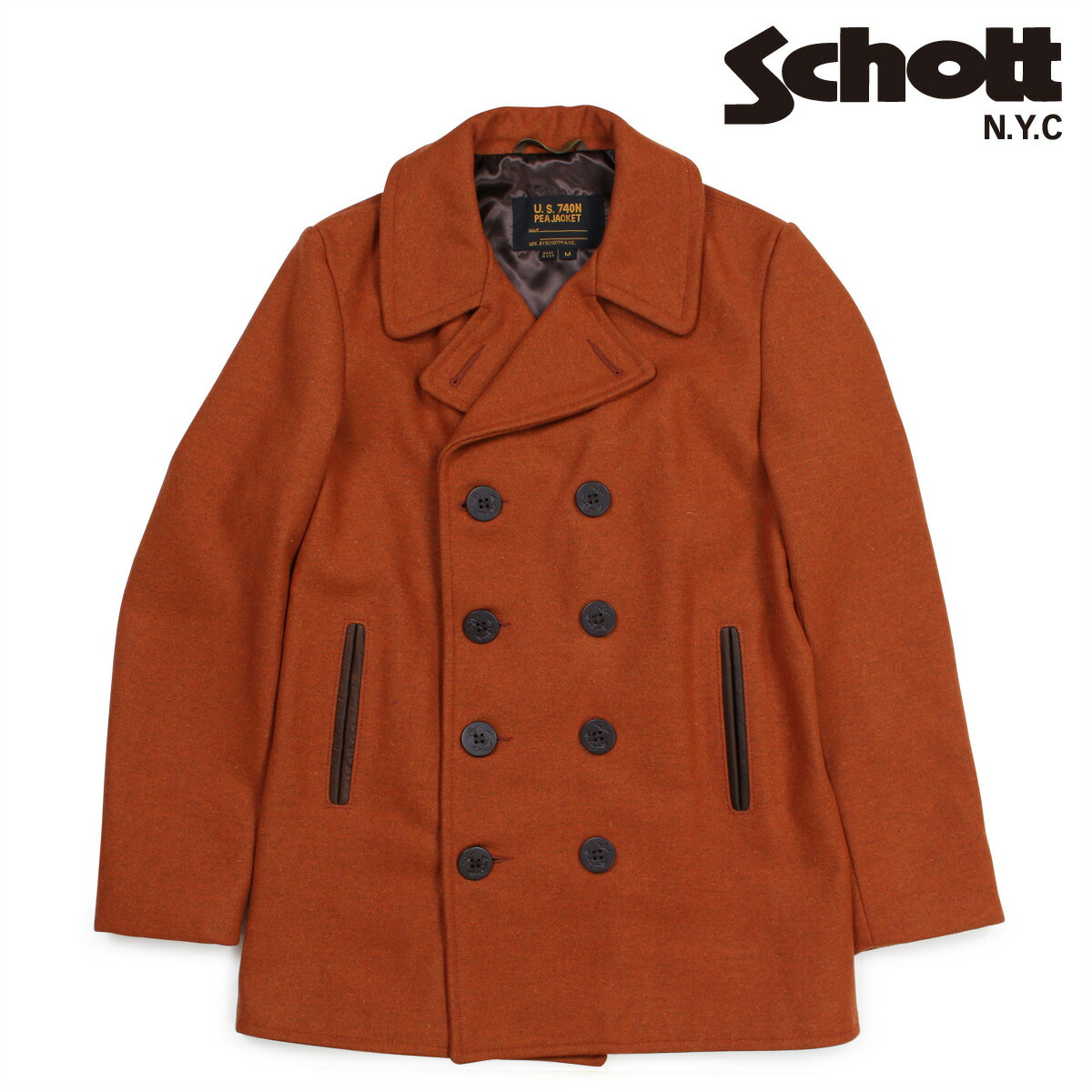 schott Pコート チェック クレイジー マルチカラー レッド ライダース ...