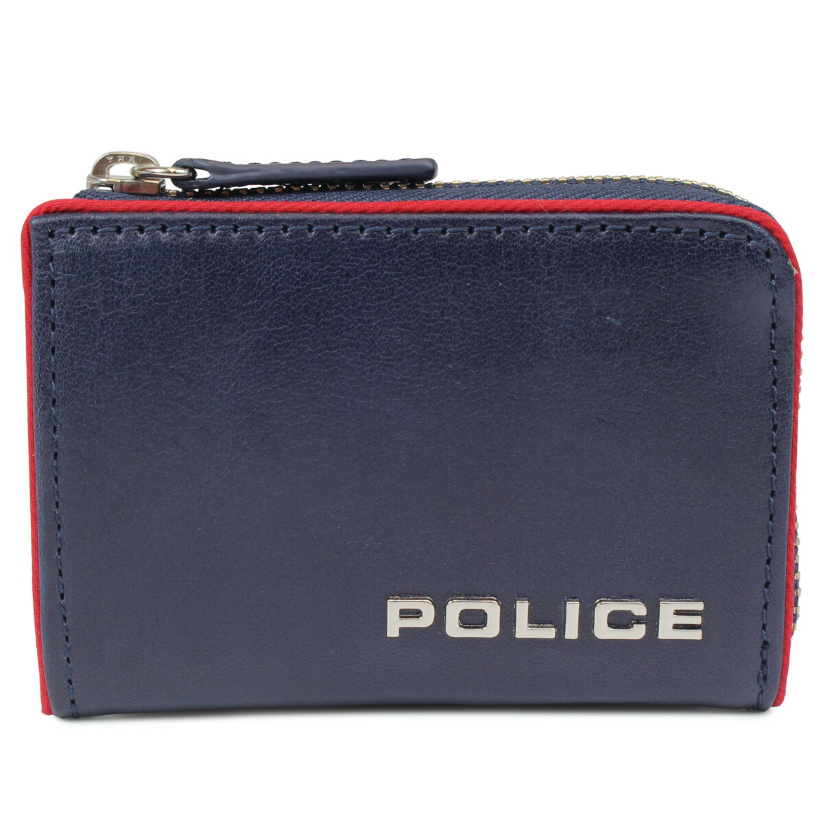 POLICE TERAIO COIN CASE ポリス 財布 小銭入れ コインケース メンズ L字ファスナー レザー ブラック ネイビー ダーク ブラウン 黒 PA-70005