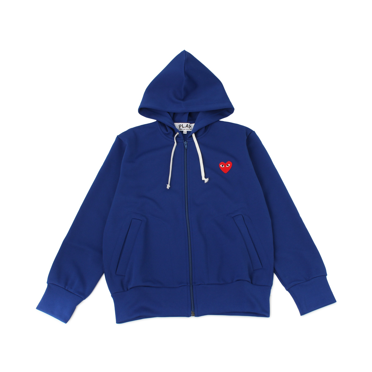 cdg play hoodie blue