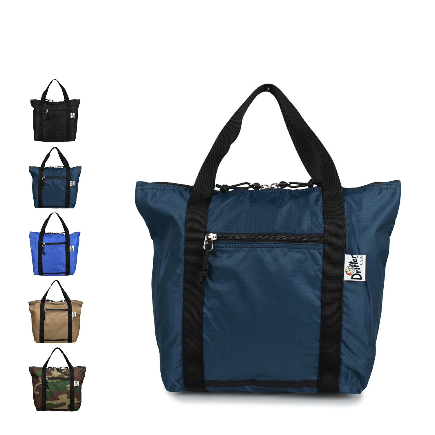 Drifter PACK TOTE S ドリフター バッグ トート ショルダーバッグ エコバッグ メンズ レディース 4.5L パッカブル ブラック ネイビー ブルー 黒 DFV2650