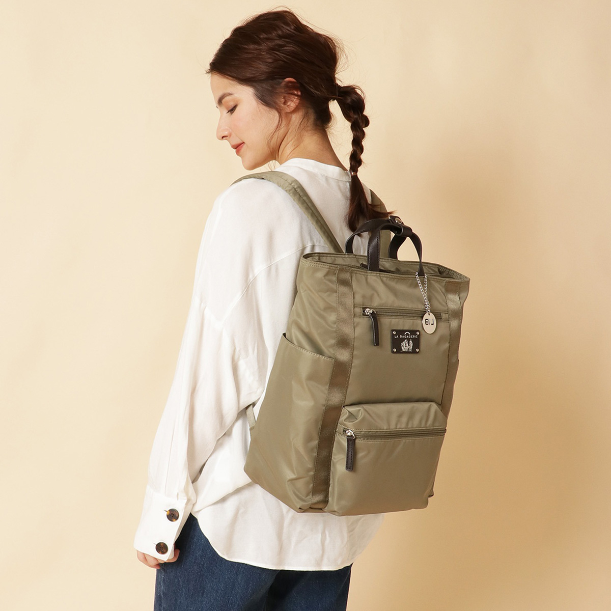 La Bagagerie Backpack 10 バガジェリー リュック ラ Square レディース バッグ Pocket バックパック