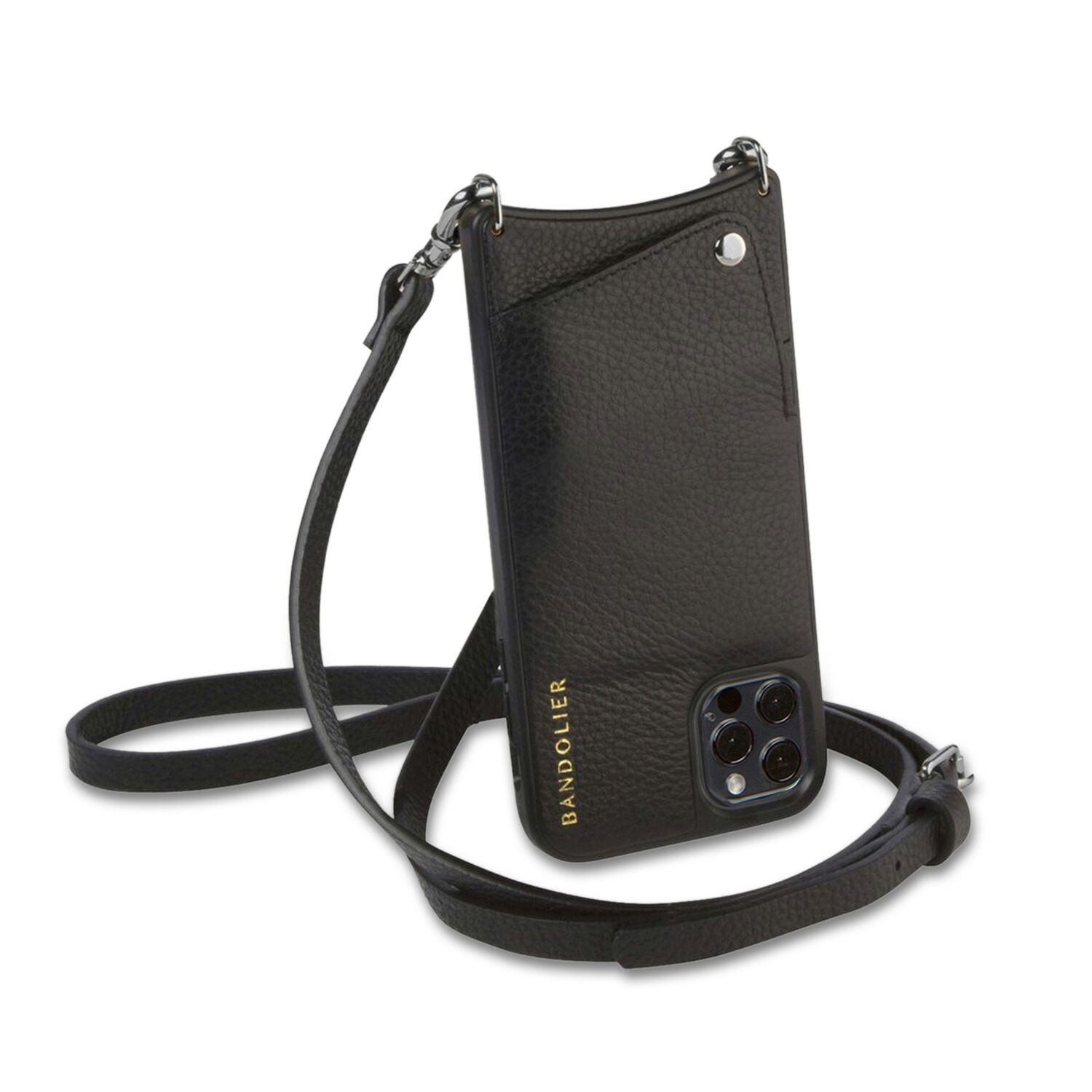 BANDOLIER EMMA PEWTER バンドリヤー iPhone 13 Pro MAX ケース スマホケース 携帯 ショルダー アイフォン エマ ピューター メンズ レディース ブラック 黒 10EMM