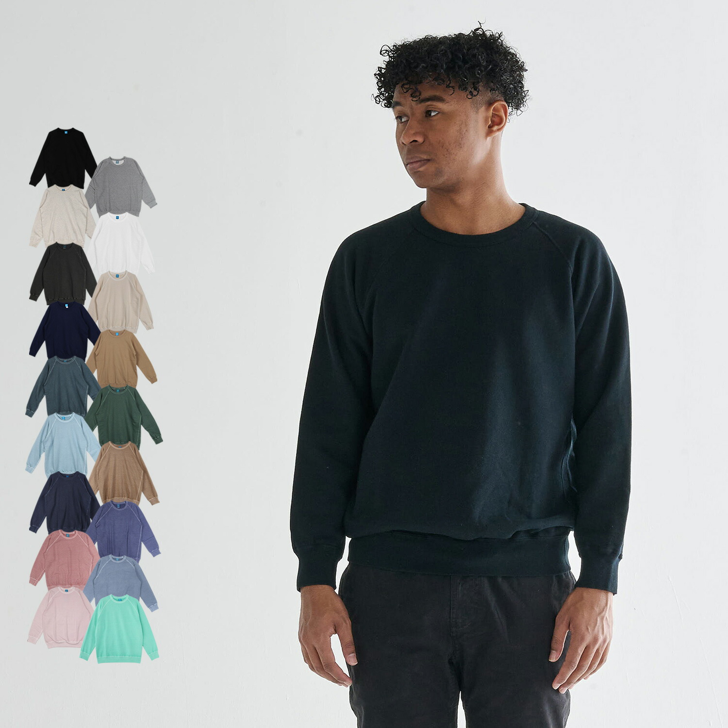 Good On RAGLAN SWEAT CREW グッドオン トレーナー スウェット メンズ ブラック ホワイト グレー ベージュ 黒 白 GOBW101