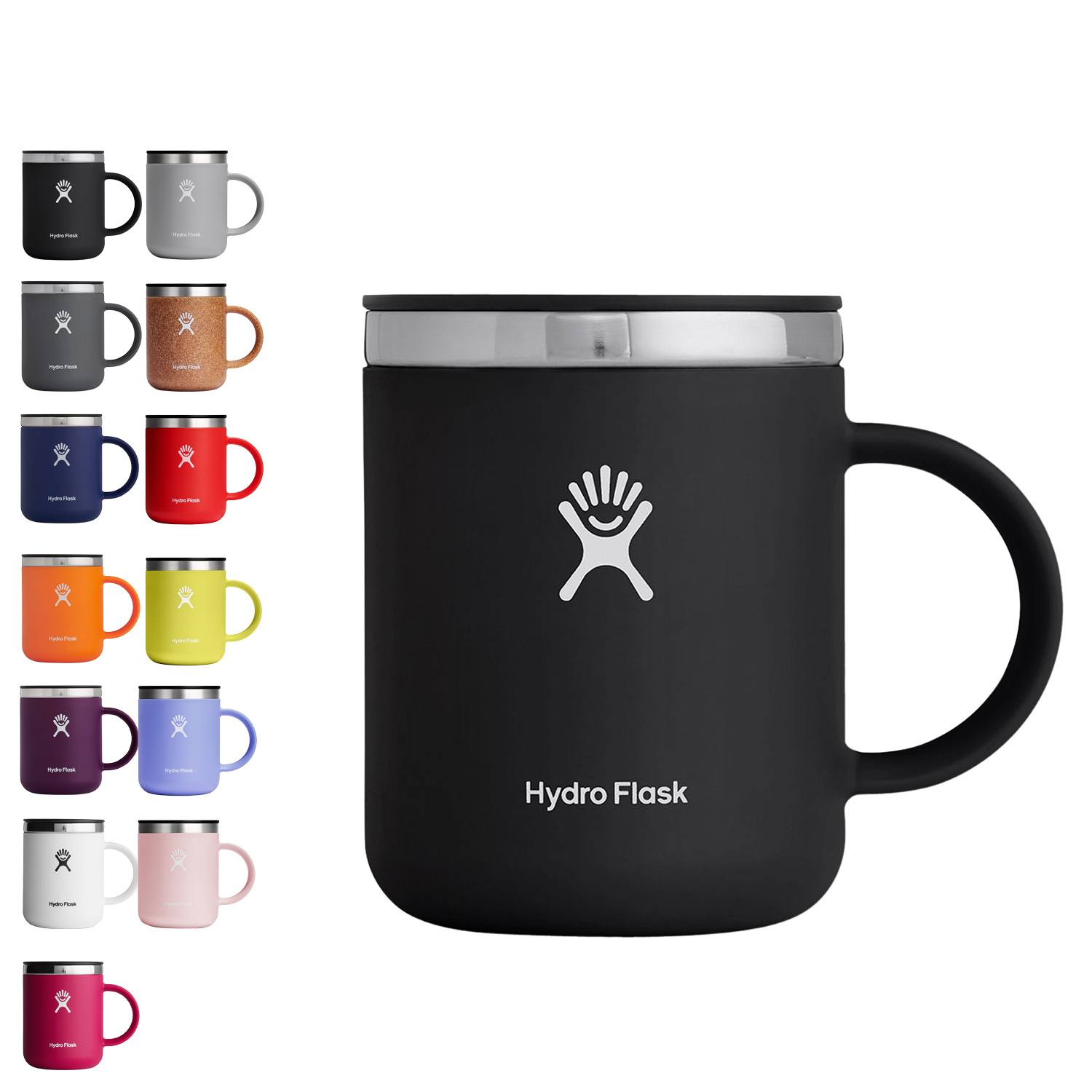 ハイドロフラスク Hydro Flask コーヒーマグ マグカップ コーヒーカップ 保温 ステンレス フタ付 CLOSEABLE COFFEE MUG ブラック グレー ネイビー オレンジ パープル 黒 5089331 アウトドア画像