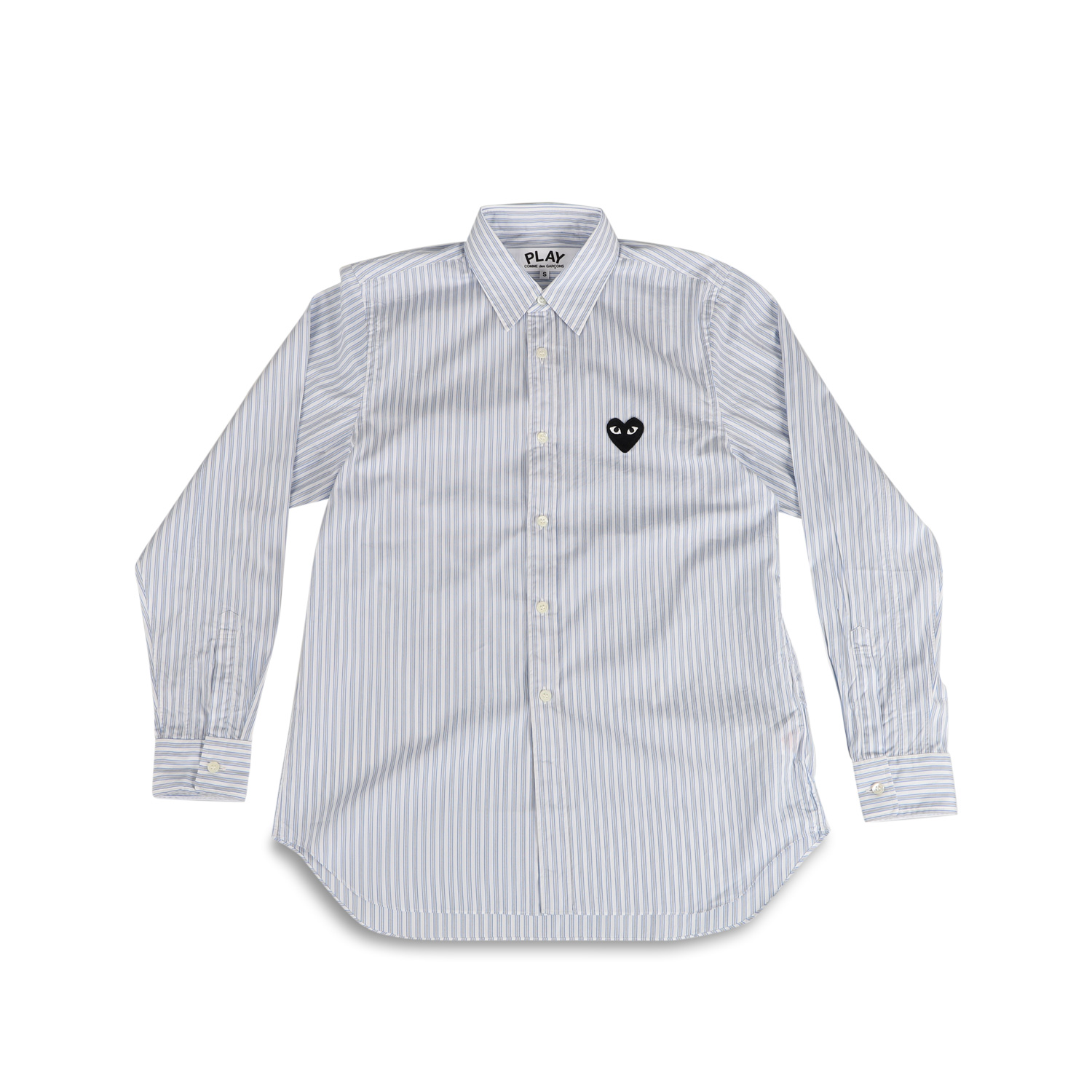 Mens Clothing Shirts Casual shirts and button-up shirts COMME DES GARÇONS PLAY Cotton B004 Black Heart Shirt in White for Men 