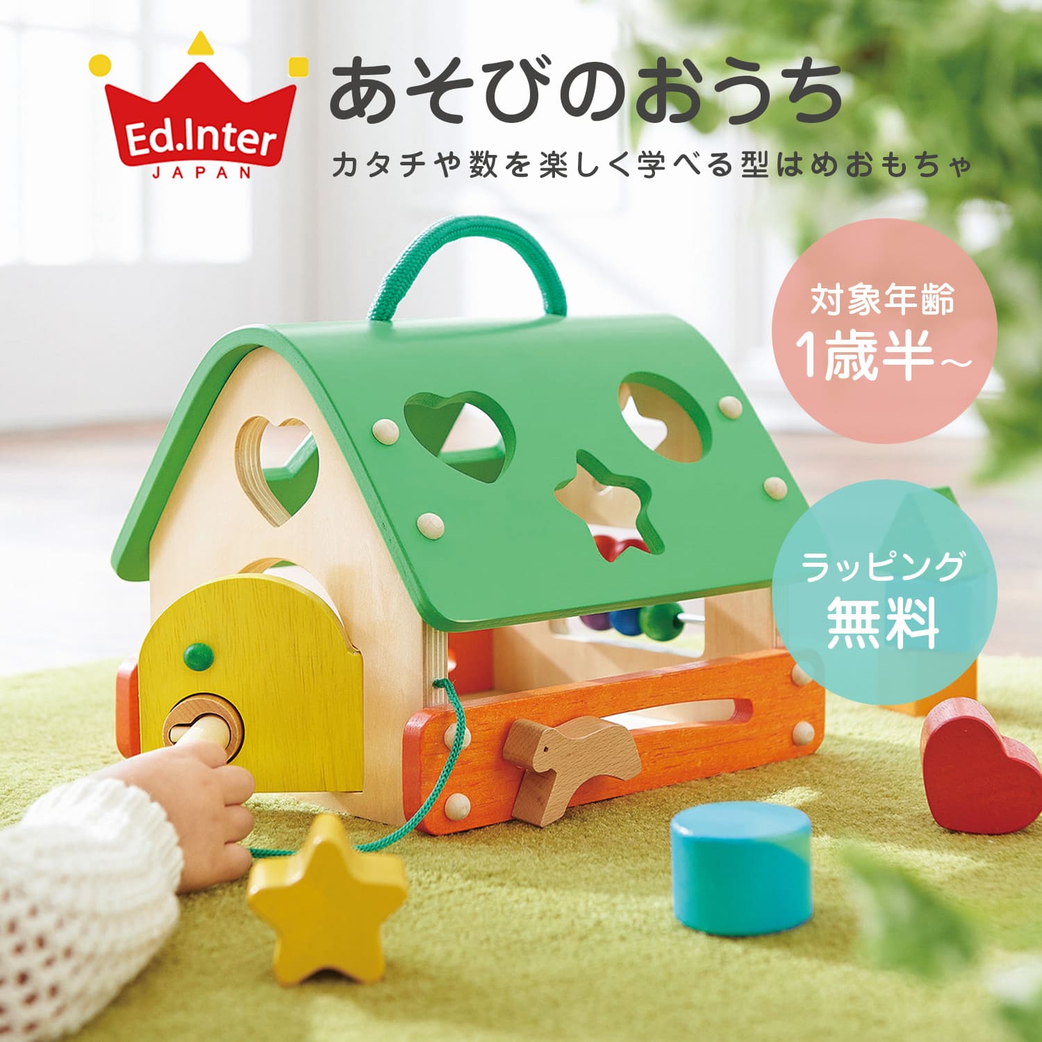 Ed Inter エドインター パズル あそびのおうち 型はめ 1歳半から 積み木