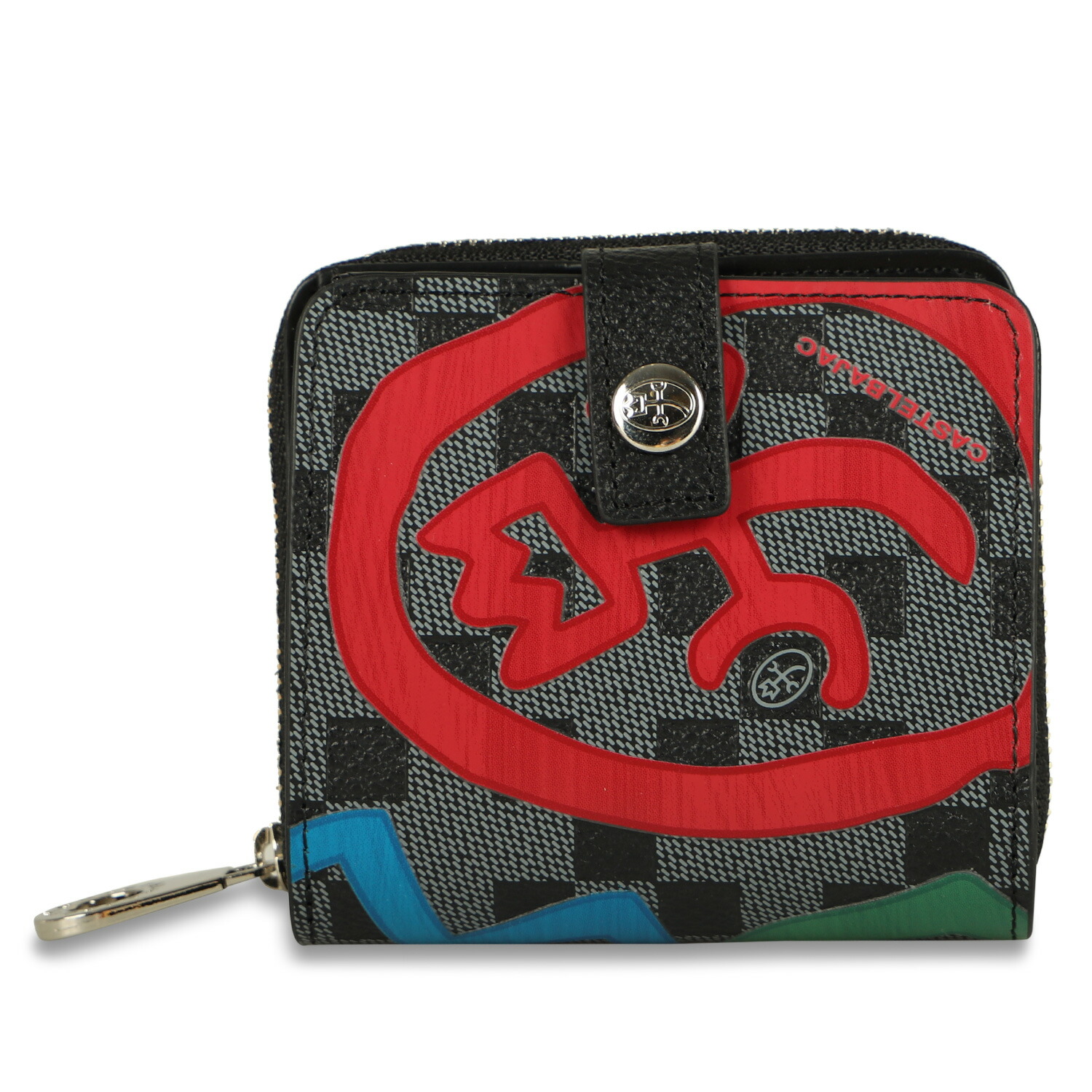 CASTELBAJAC COULEURS SERIES WALLET カステルバジャック 財布 二つ折り財布 クラー メンズ レディース 本革 ラウンドファスナー ブラック ホワイト 黒 白 66621