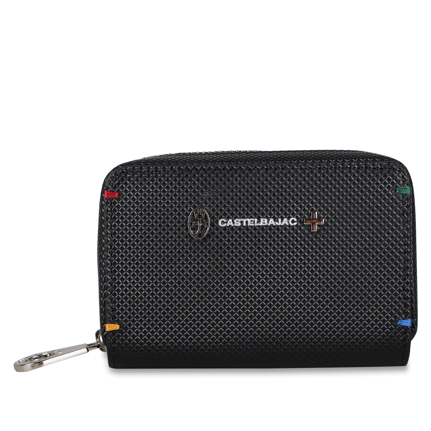 CASTELBAJAC TORQUE SERIES KEY CASE カステルバジャック キーケース トルク メンズ レディース 本革 ラウンドファスナー 5連 ブラック ホワイト 黒 白 96633