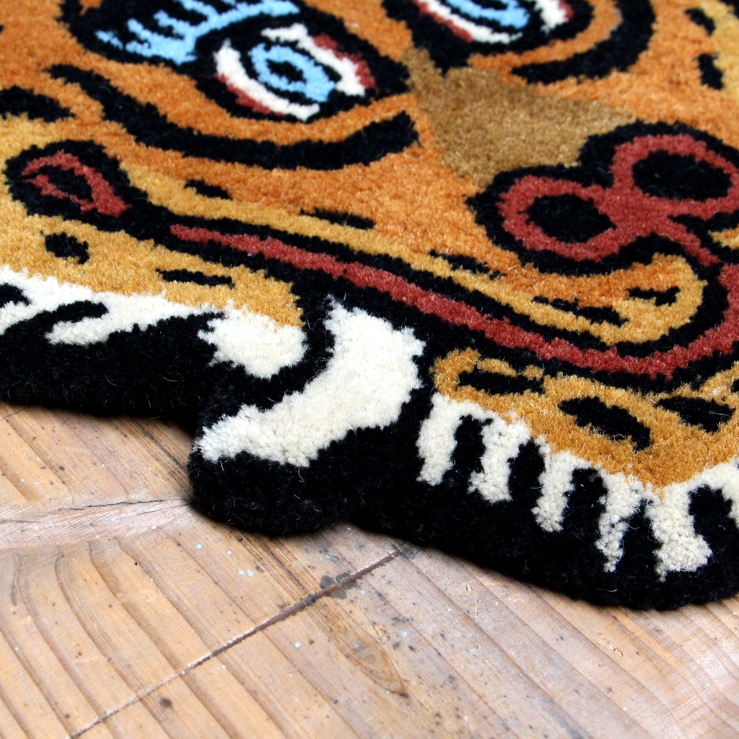 Detail ディテール カーペット 絨毯 ラグ ラグマット 厚手 155 90cm トラ