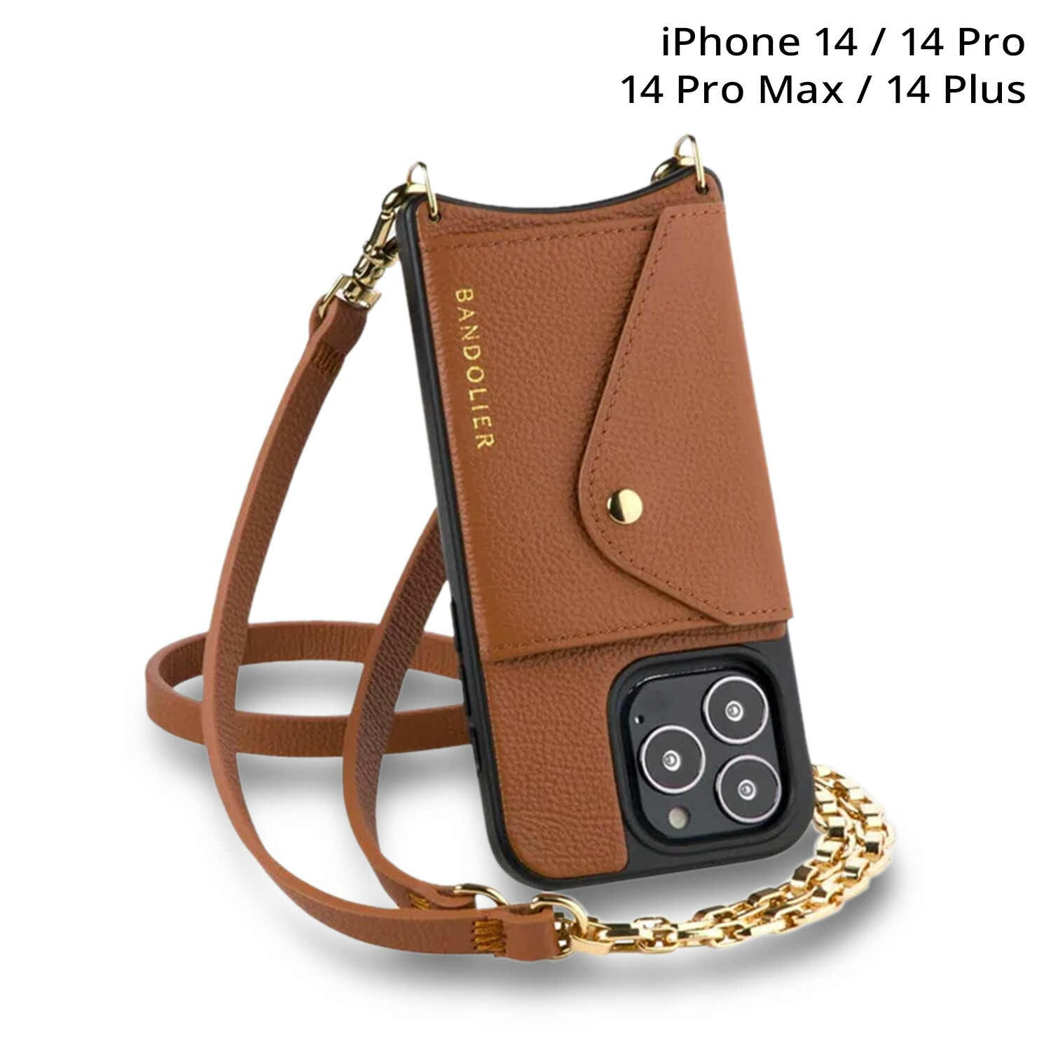 BANDOLIER LENA SIDE SLOT SIENNA バンドリヤー iPhone 14 14Pro iPhone 14 Pro Max iPhone 14 Plus ケース スマホケース 携帯 ショルダー アイフォン メンズ レディース 14LEN