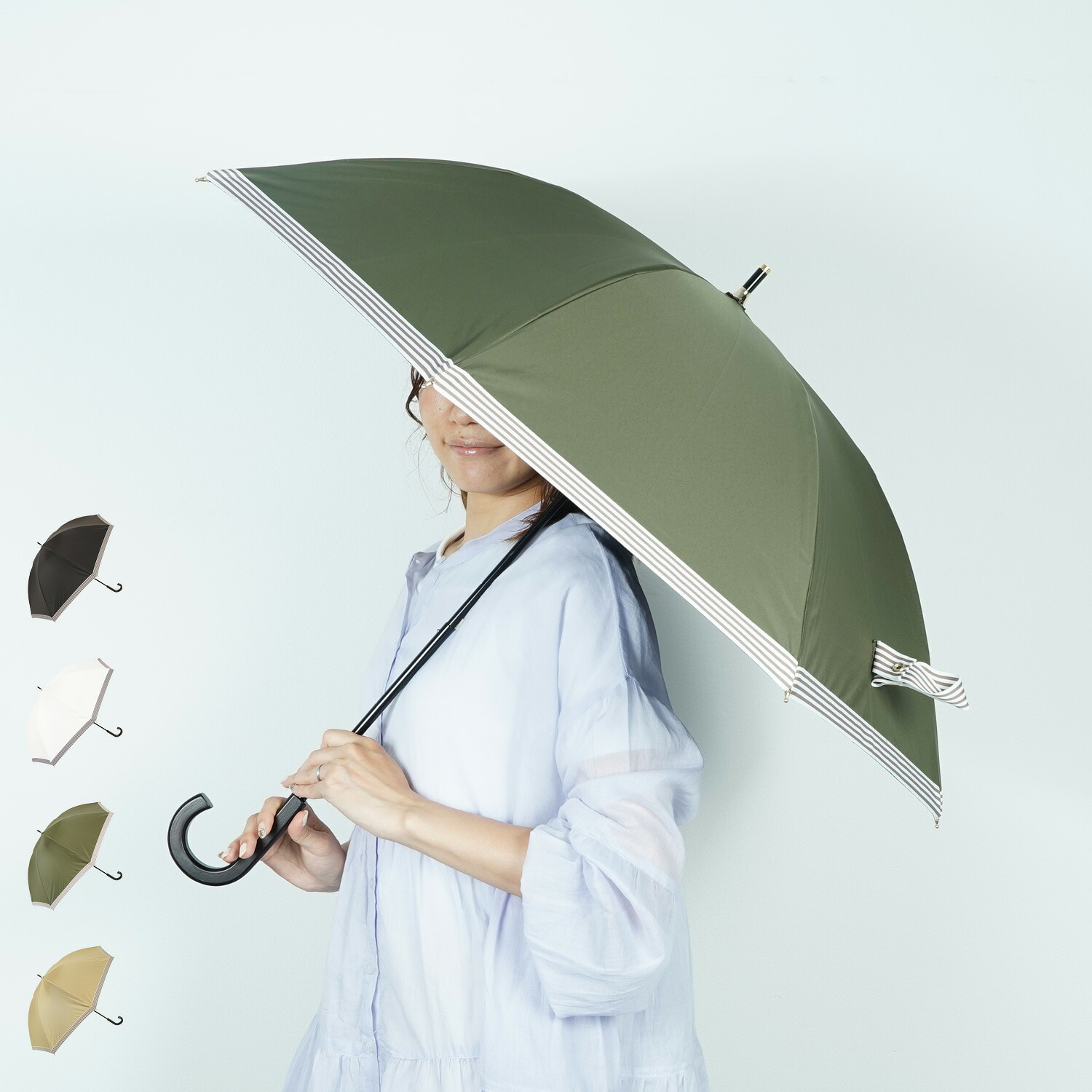 【最大1000円OFFクーポン】 Beaurance SHORT UMBRELLA ビューランス 日傘 長傘 ショート レディース 50cm 軽量 遮熱 遮光 UVカット サマーシールド 紫外線 ブラック オフホワイト カーキ ブラウン 黒 1BH23029｜ALLSPORTS