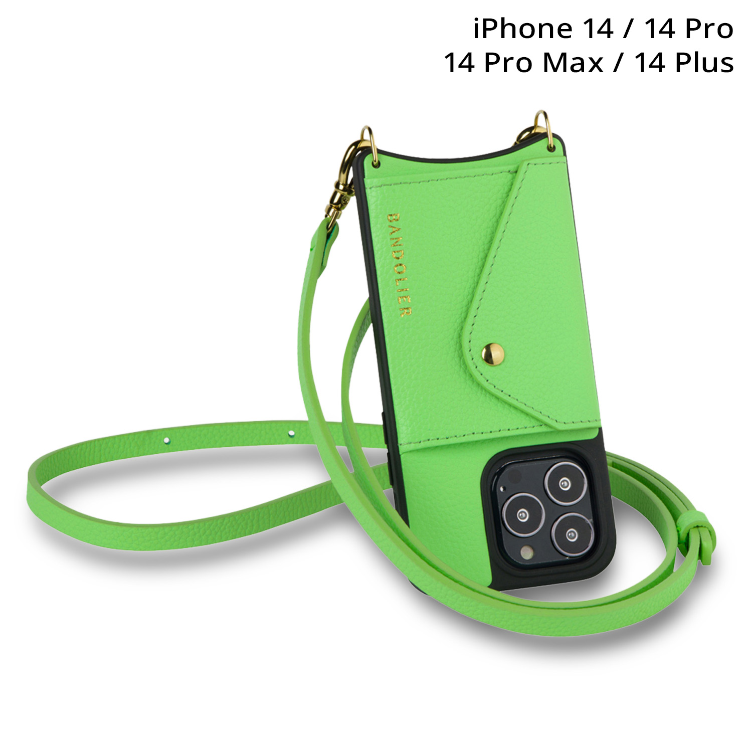 BANDOLIER DONNA バンドリヤー スマホショルダー スマホケース iPhone 14 14Pro iPhone 14 Pro Max iPhone 14 Plus アイフォン メンズ レディース ネオングリーン 14DON 母の日