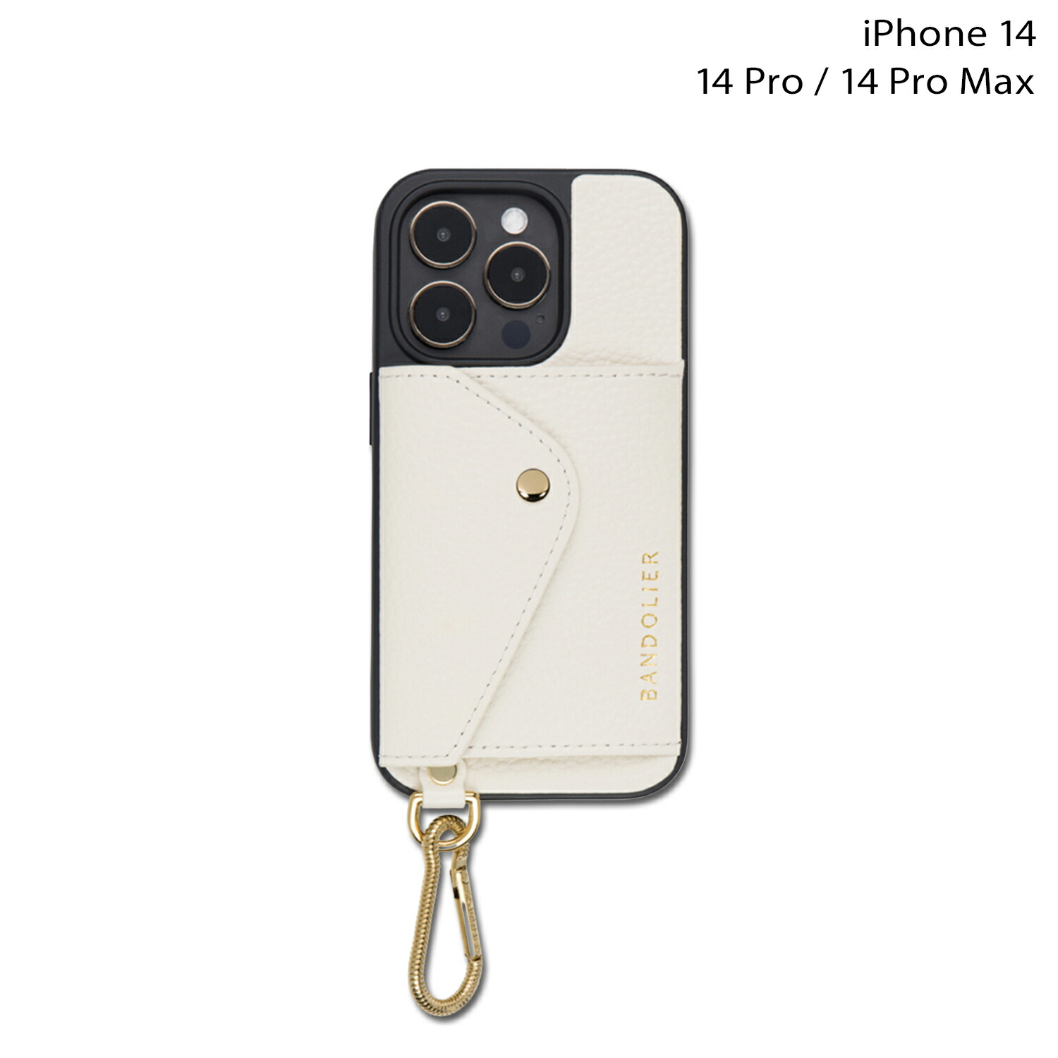 BANDOLIER RYDER CARABINER IVORY バンドリヤー スマホケース iPhone 14 14Pro iPhone 14 Pro Max アイフォン キーホルダー キーリング メンズ レディース RYDER CARABINER IVORY ホワイト 白 14RYD 母の日