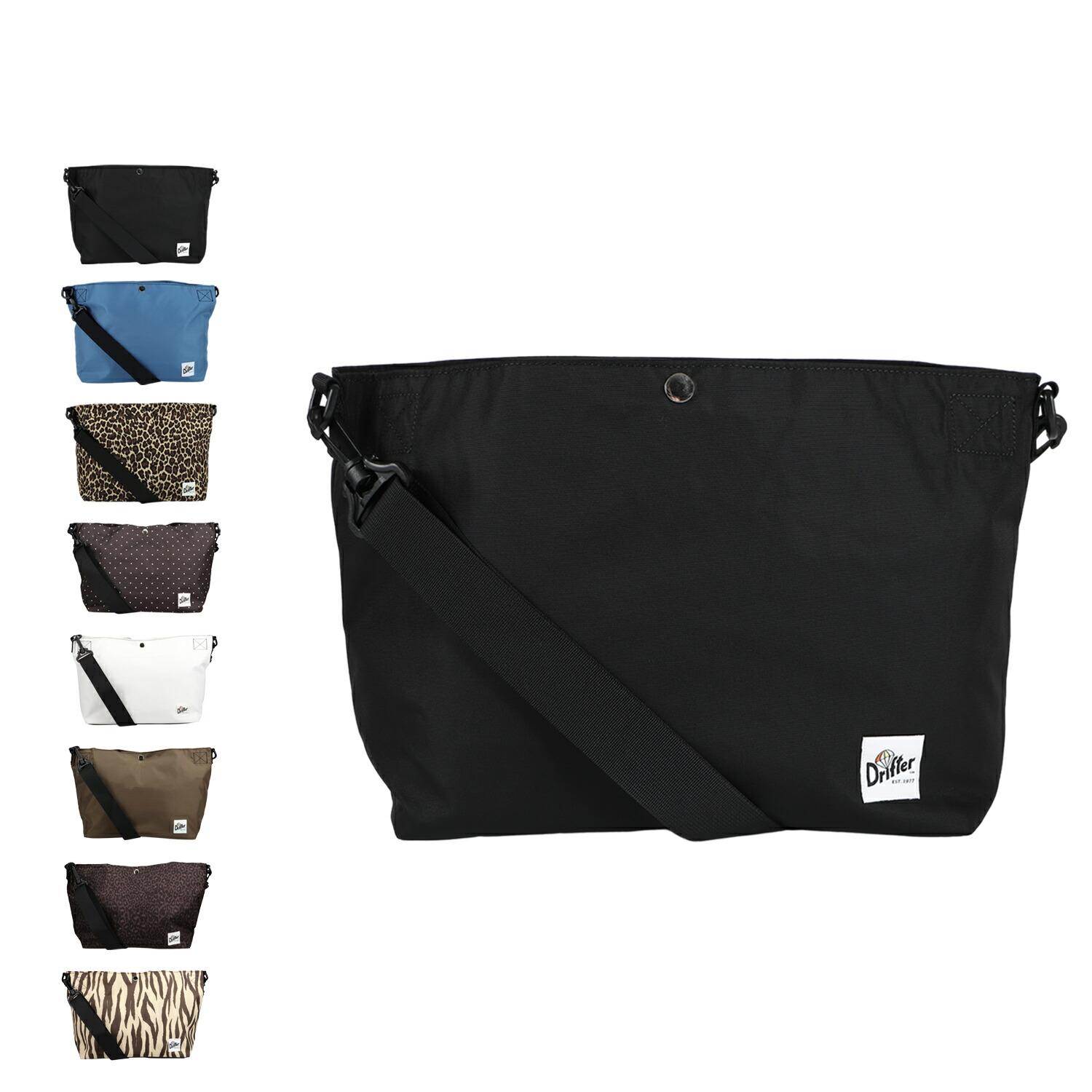 Drifter CARRY ALL BAG ドリフター バッグ ショルダーバッグ ハンドバッグ メンズ レディース 斜め掛け 2WAY ブラック ブルー レオパード 黒 V1640