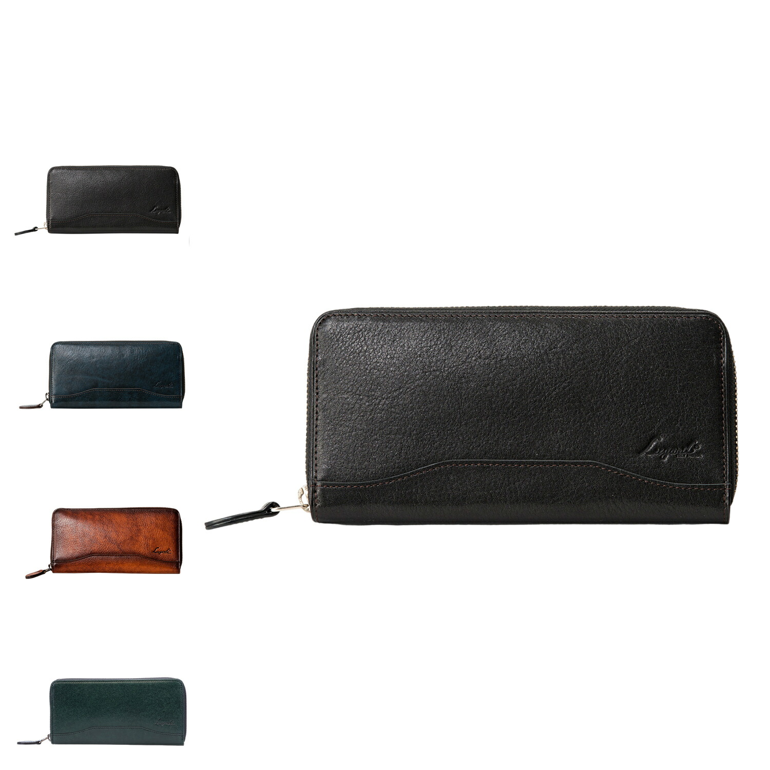 楽天市場】長財布 メンズ ラウンドファスナー 本革/la vetta