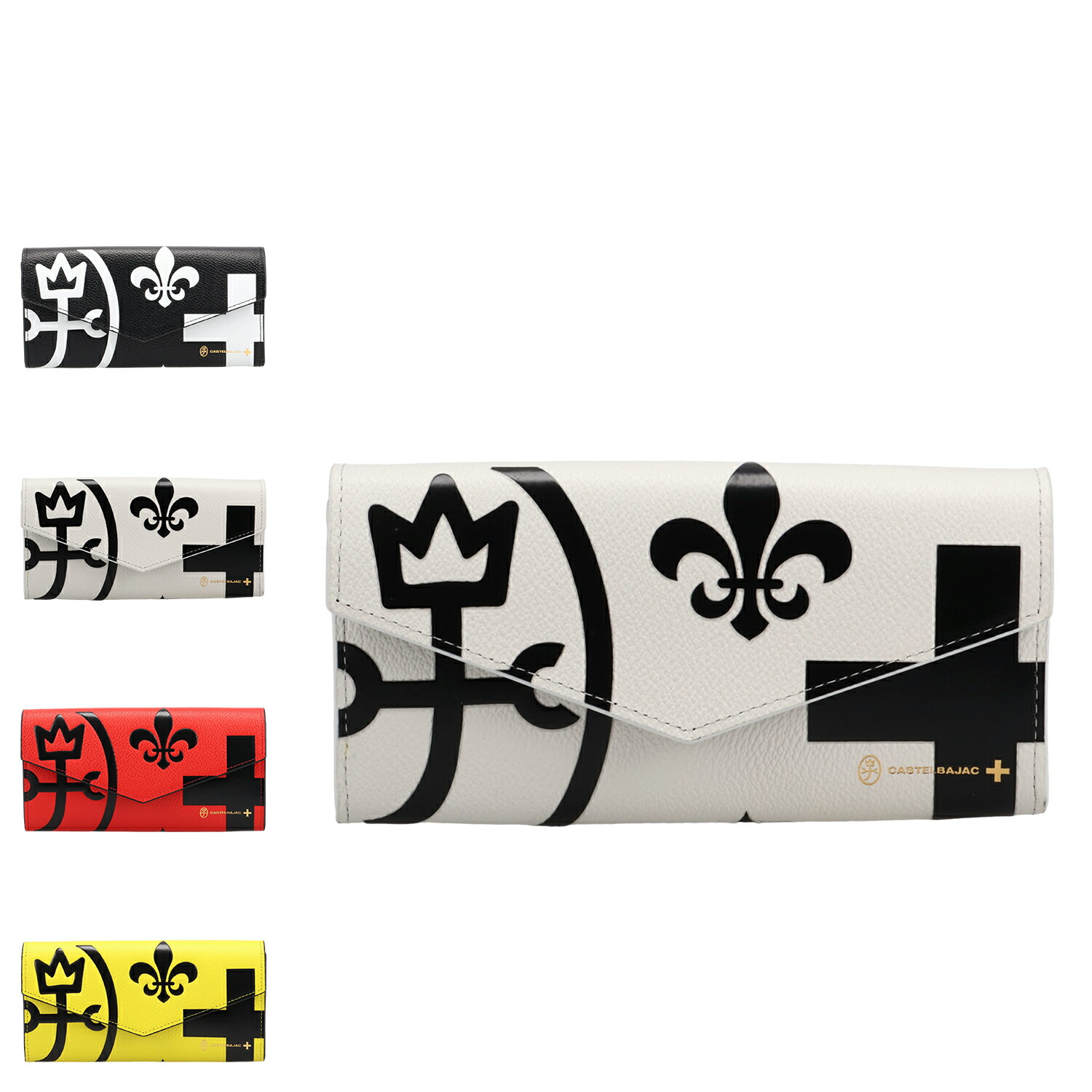 CASTELBAJAC カステルバジャック 銭入れ 長銭入れ メンズ レディース ネゼル 本革 黒いこと 白いこと 黒 白 81605