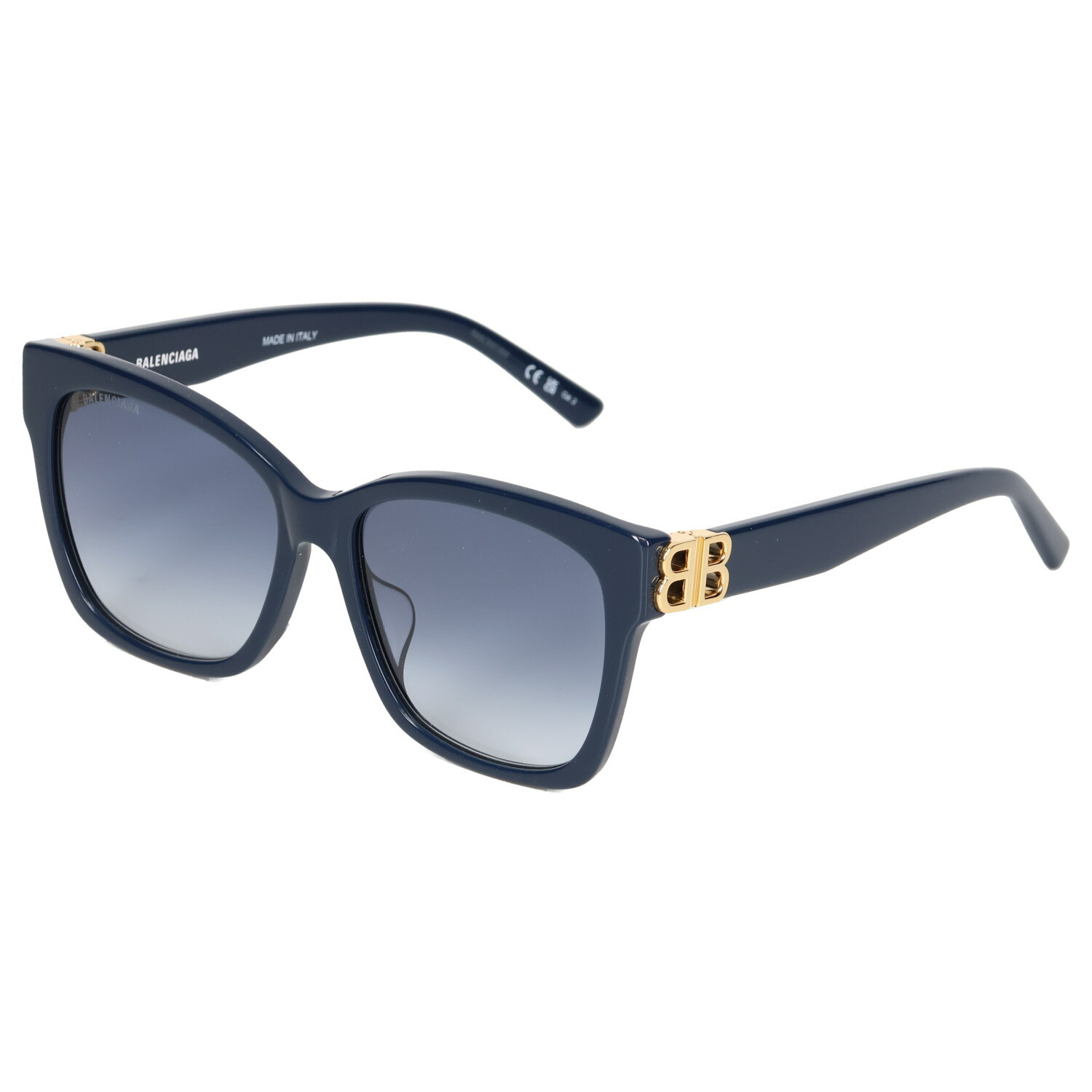 BALENCIAGA SUNGLASSES バレンシアガ サングラス メンズ レディース UVカット アジアンフィット ブルー BB0102SA-005 母の日