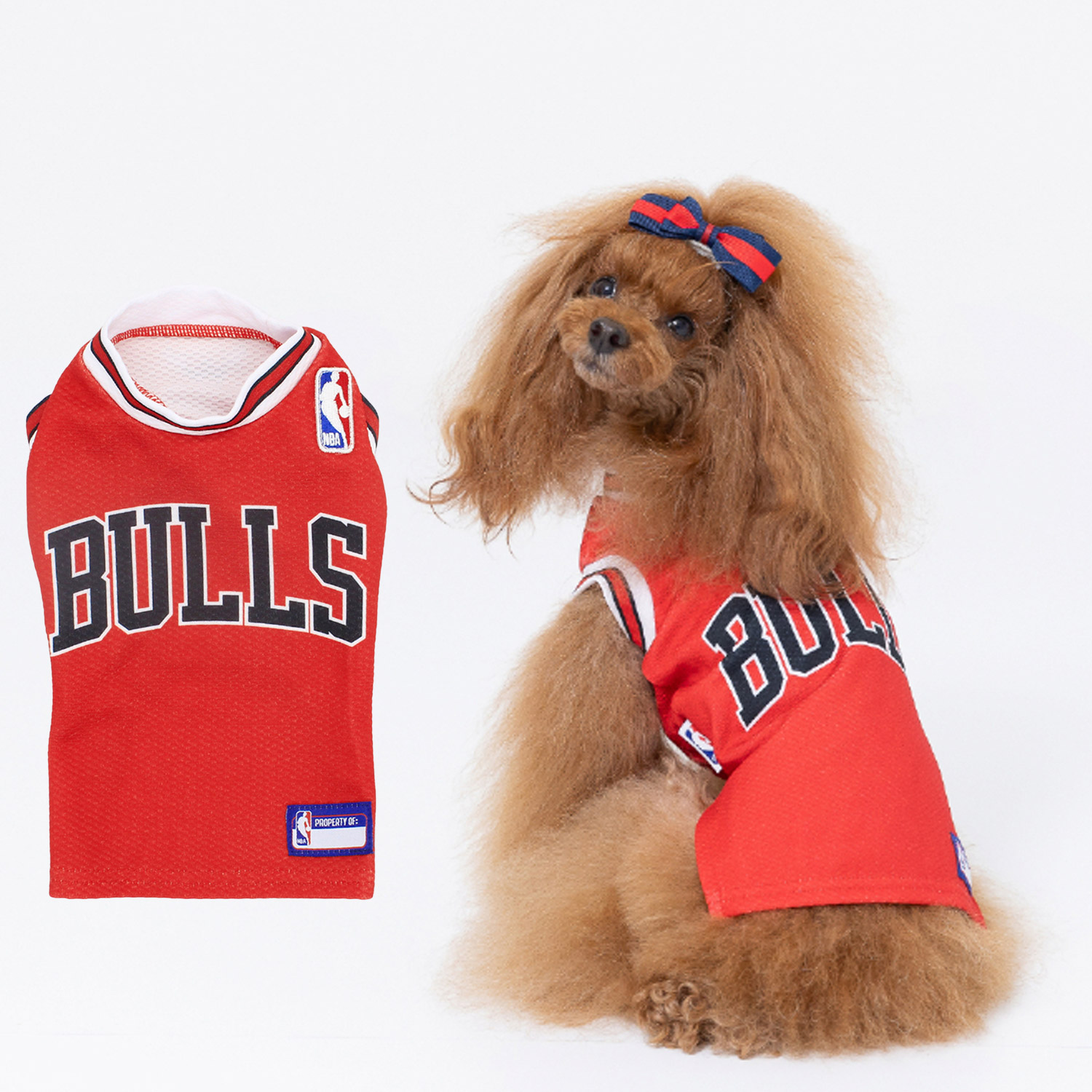 NBA Chicago Bulls エヌビーエー 犬服 ドッグウェア ペット NBA ジャージー ブルズ ユニホーム レッド BA243-023-006