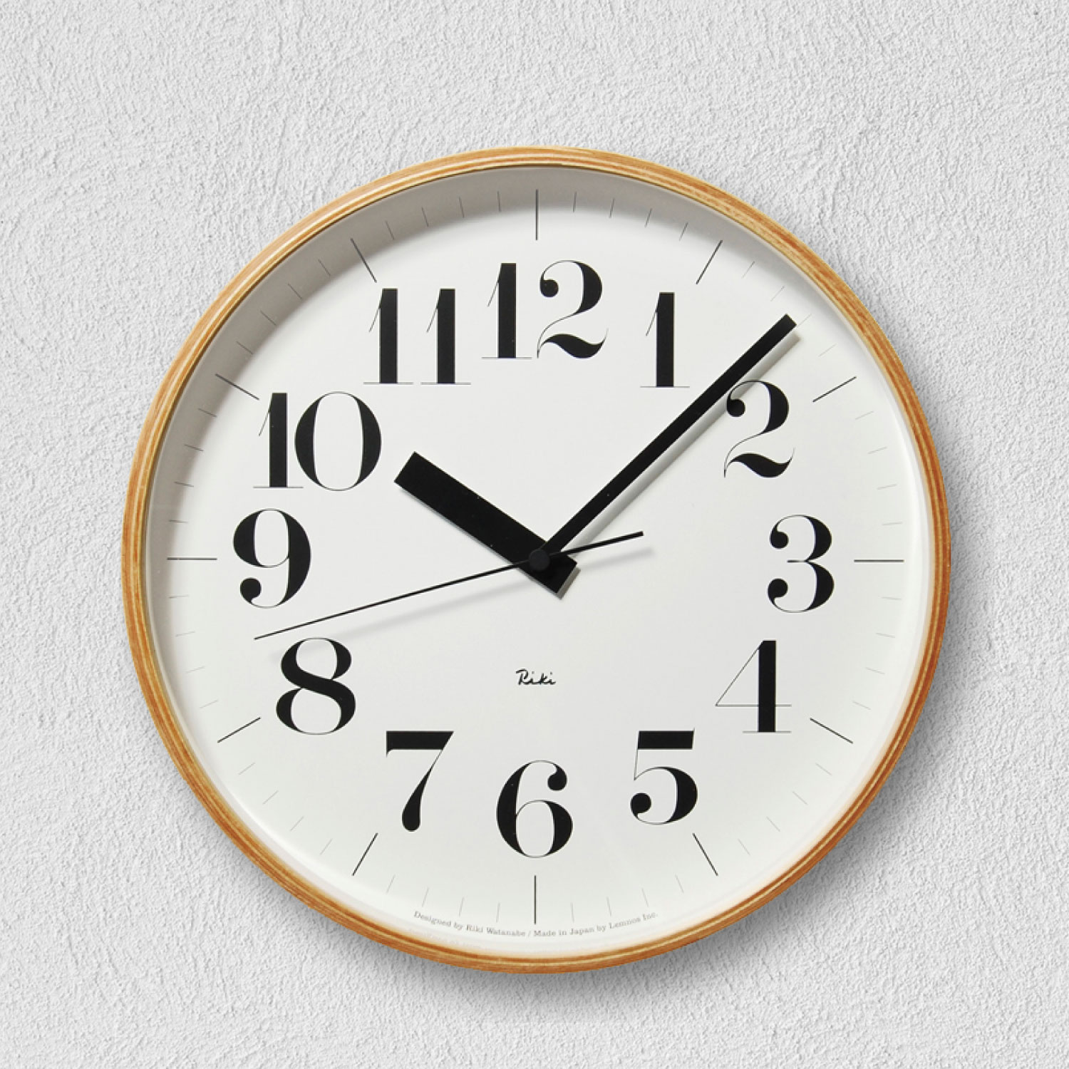 タカタレムノス RIKI CLOCK RC 時計 壁掛け 電波時計 クロック リキ クロック アールシー 木製 アナログ オシャレ 静音 ホワイト 白 WR08-27