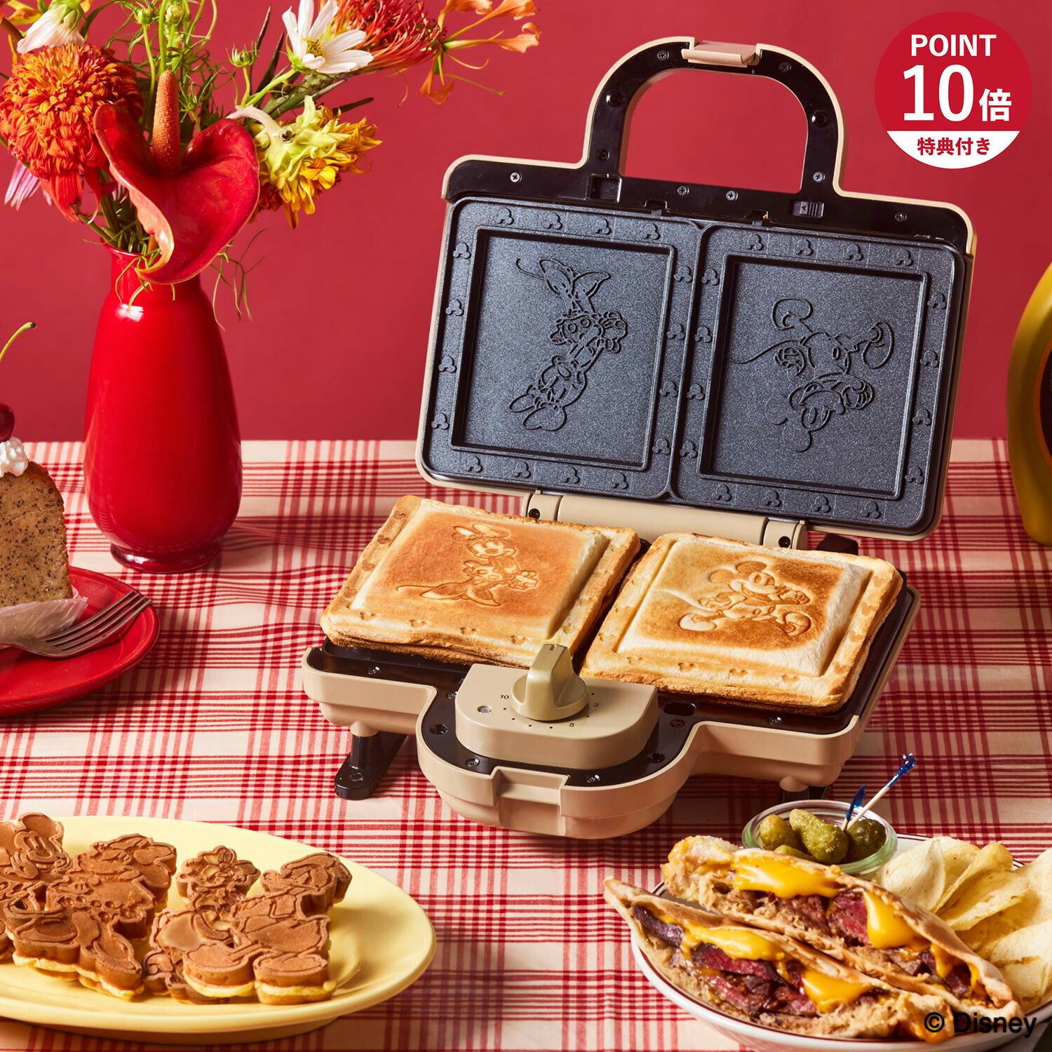 BRUNO【BOE136】 DISNEY ホットサンドメーカー 楽天市場】【特典付き】 BRUNO DISNEY HOT SANDWICH MAKER DOUBLE