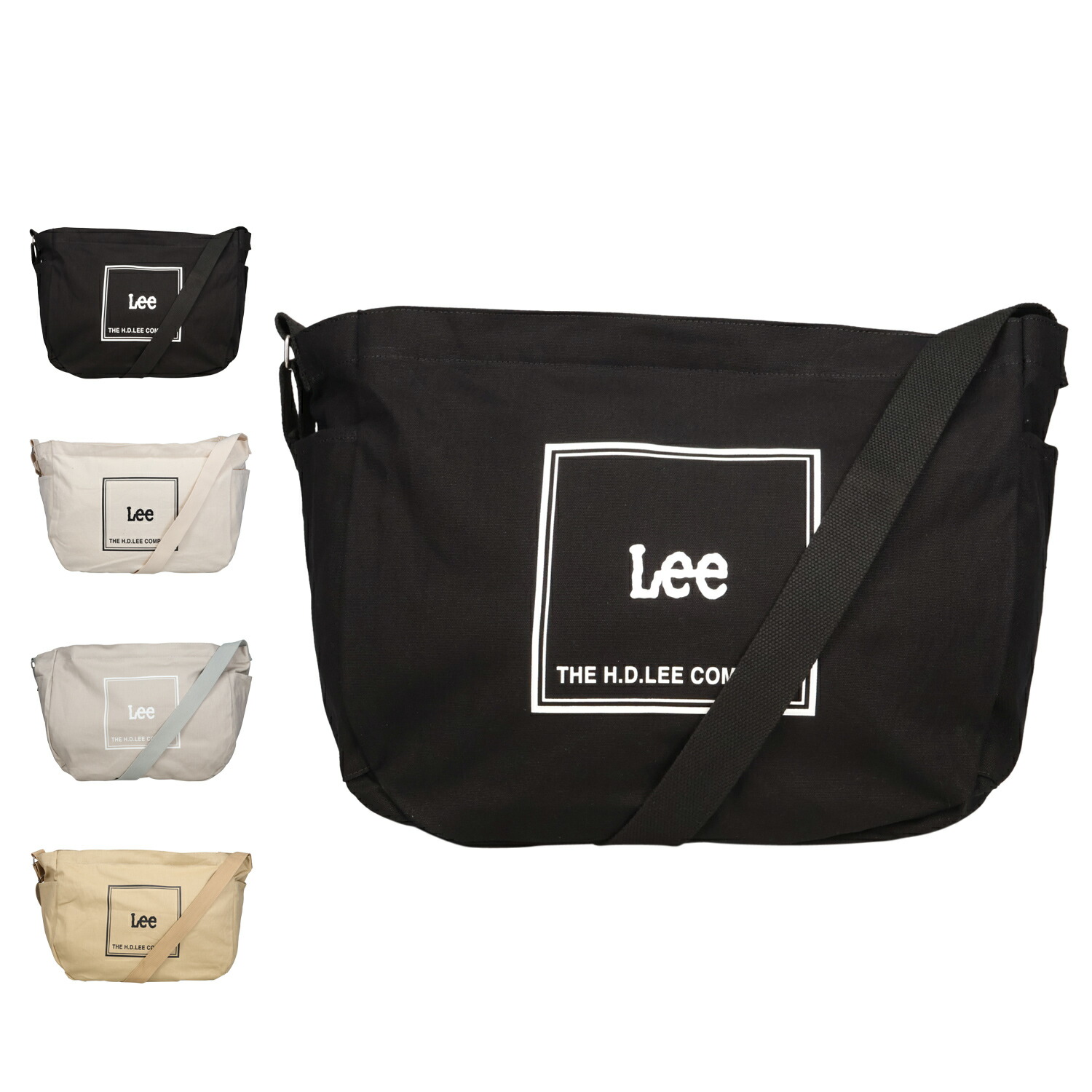 Lee リー バッグ ショルダーバッグ 手提げバッグ メンズ レディース 斜めがけ ファスナー付き 軽量 ブラック ホワイト グレー ブラウン 黒 白 320-1353 母の日