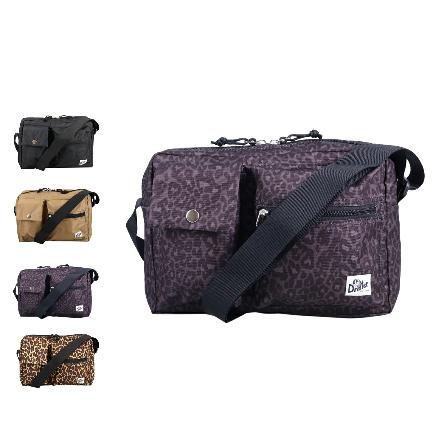 Drifter WAYNE SHOULDER ドリフター バッグ ショルダーバッグ ウェインショルダー メンズ レディース 4L 斜めがけ 軽量 ブラック ベージュ レオパード 黒 DFV4700 母の日