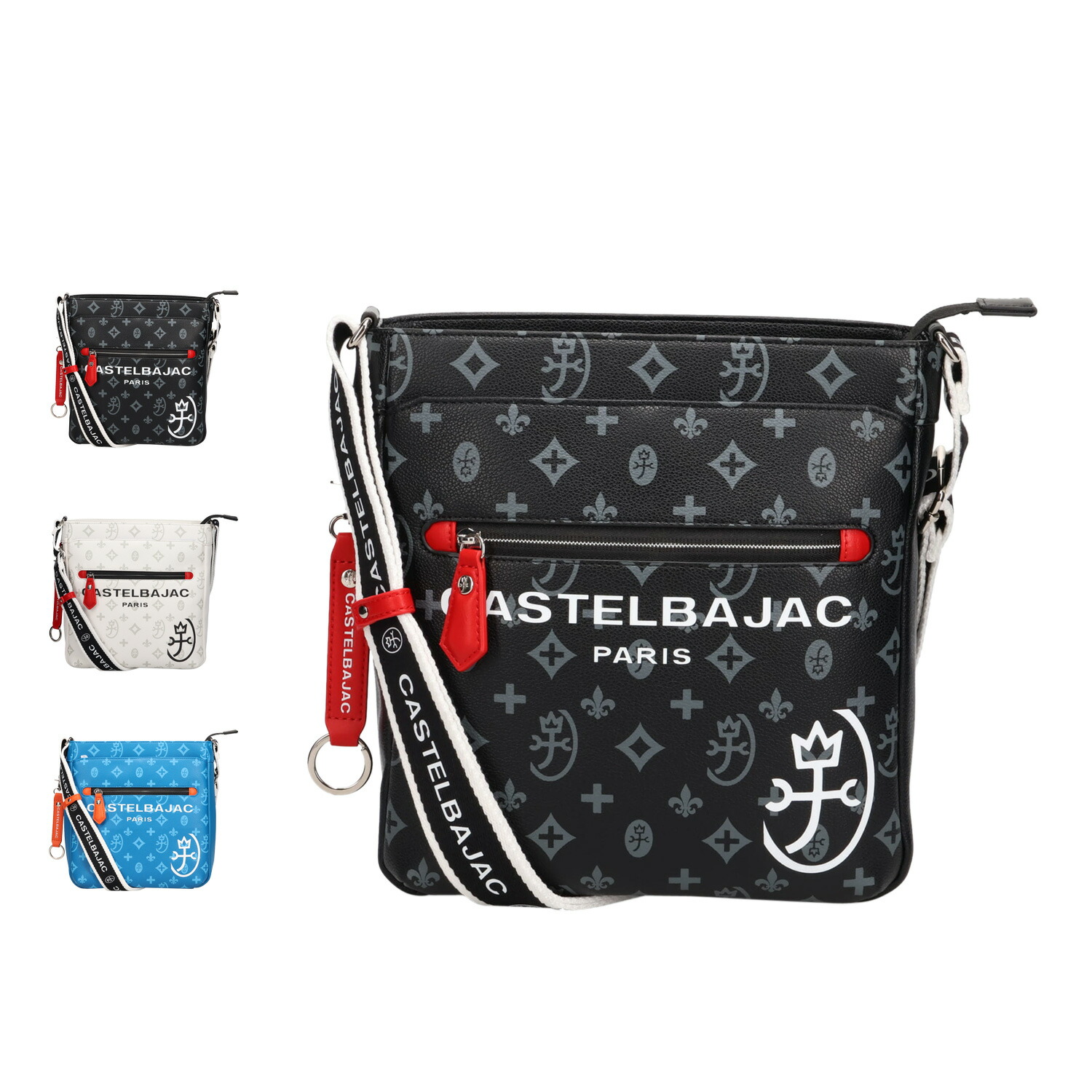 【最大1000円OFFクーポン】 CASTELBAJAC サシャ カステルバジャック バッグ ショルダーバッグ メンズ レディース 斜めがけ 大人 軽量 B4サイズ対応 ブラック ホワイト ブルー 黒 白 48123｜ALLSPORTS 13,277円